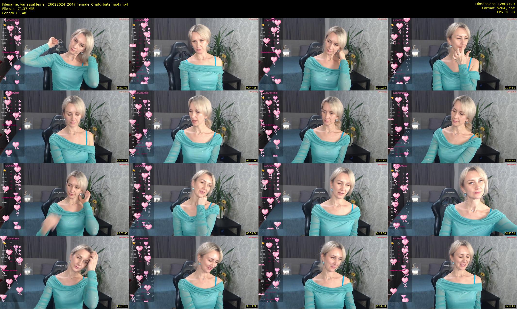vanessakleiner — 7 minute Chaturbate female cam show recording, 720p, Feb 26, 2024