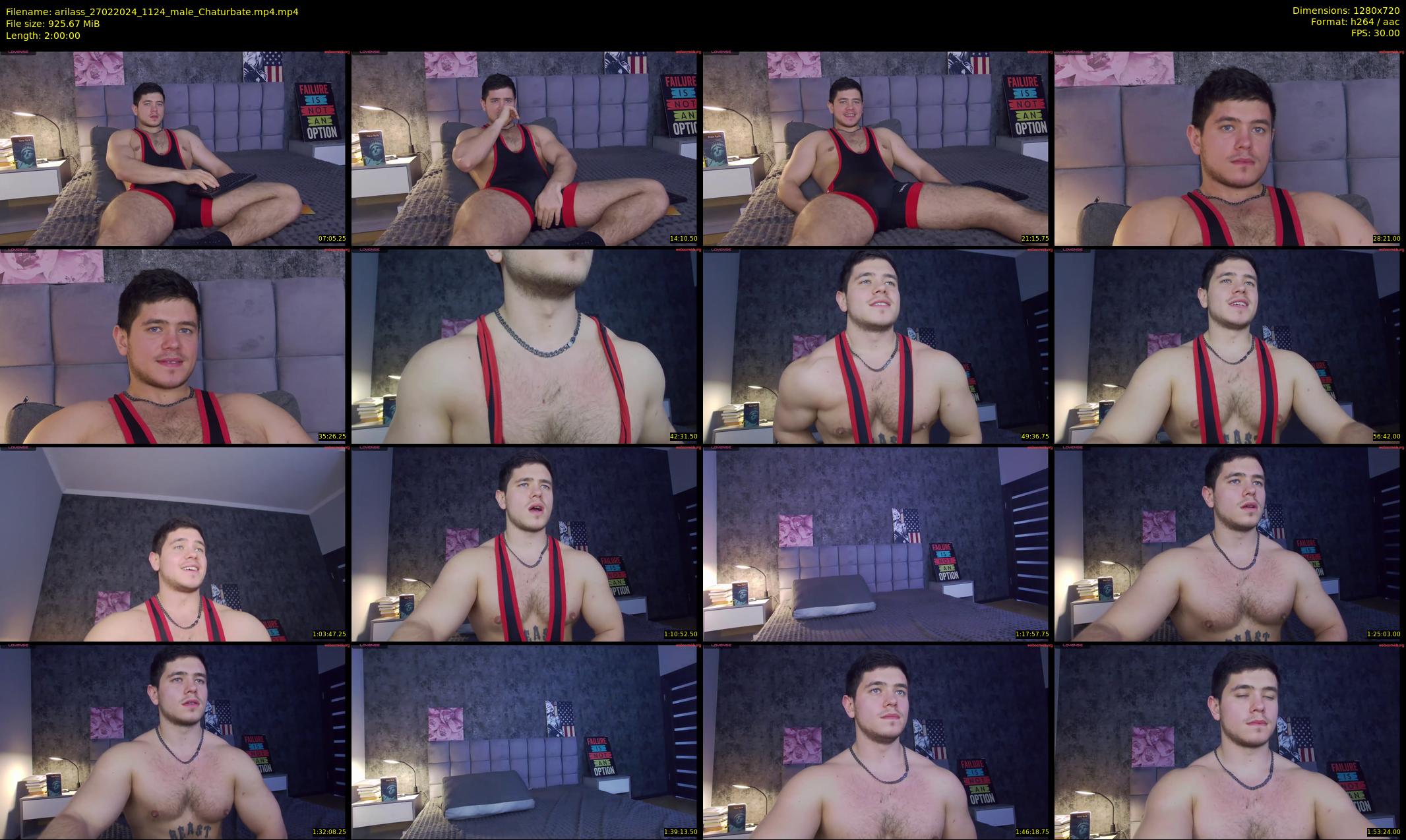 arilass — 120 minute Chaturbate male cam show recording, 720p, Feb 27, 2024