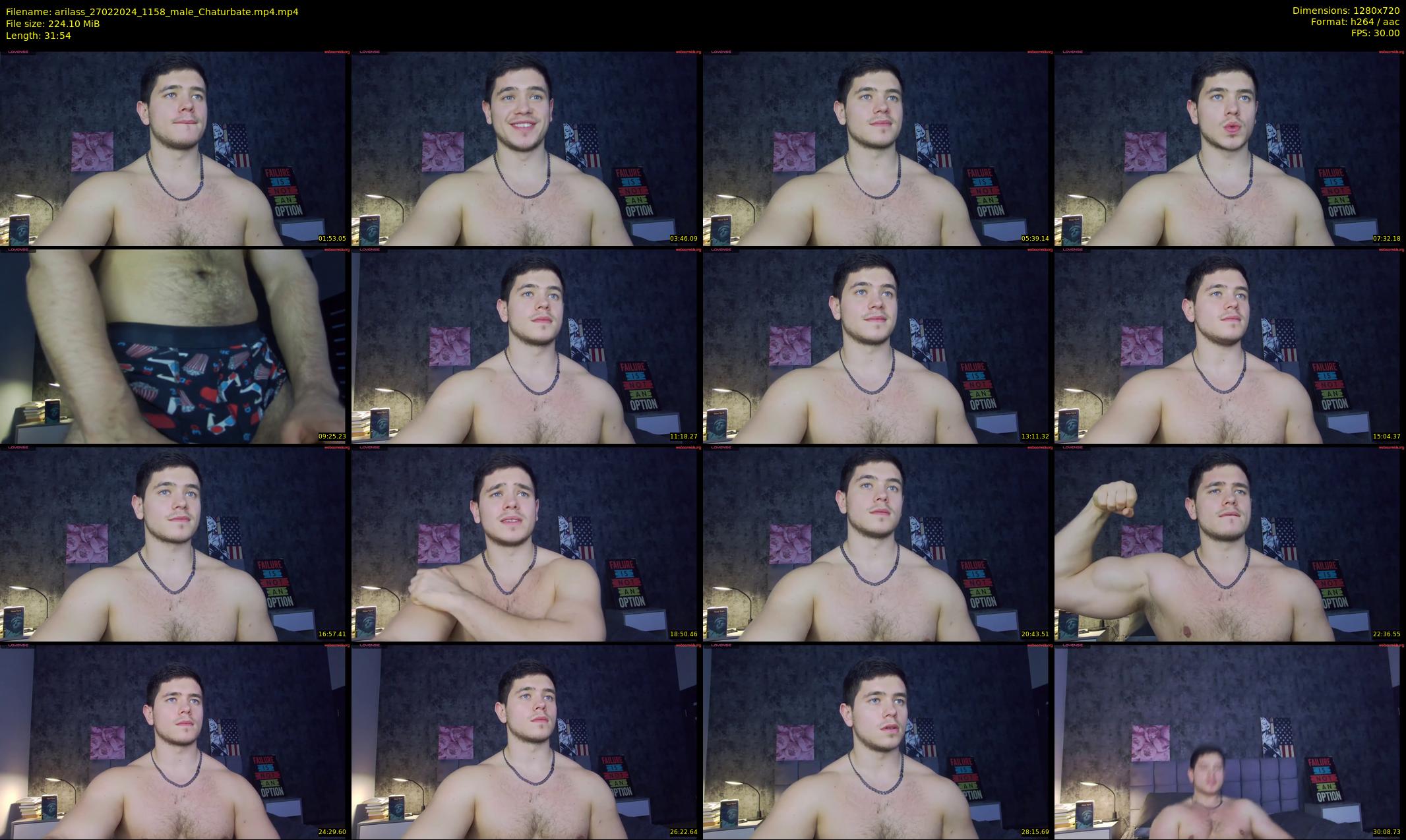 arilass — 32 minute Chaturbate male cam show recording, 720p, Feb 27, 2024