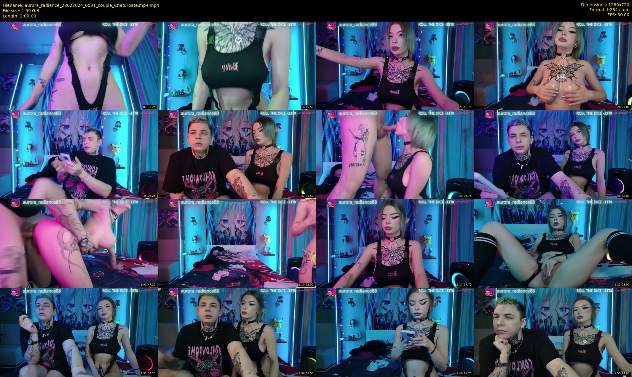 aurora_radiance — 120 minute Chaturbate couple cam show recording, 720p, Feb 28, 2024