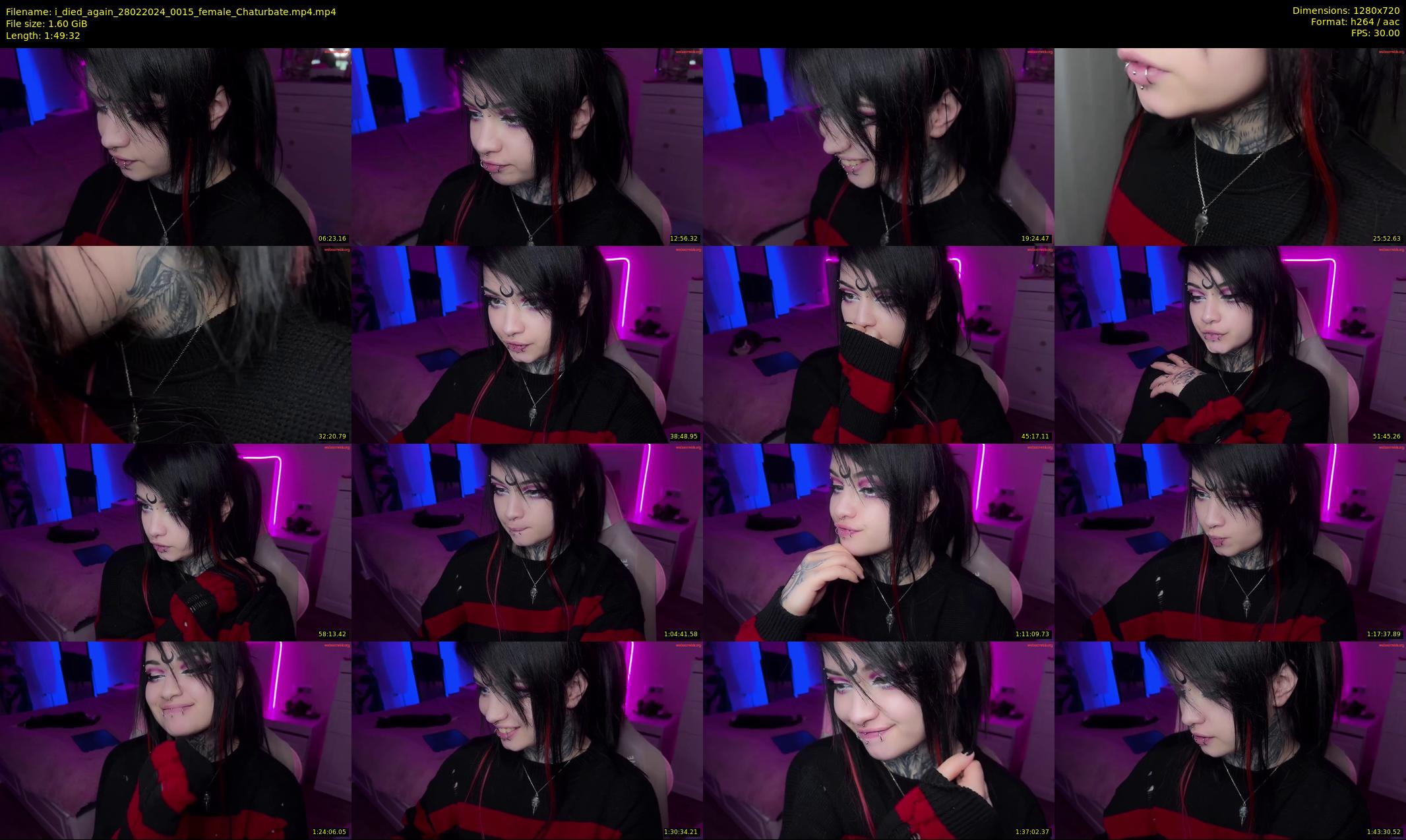i_died_again — 110 minute Chaturbate female cam show recording, 720p, Feb 28, 2024