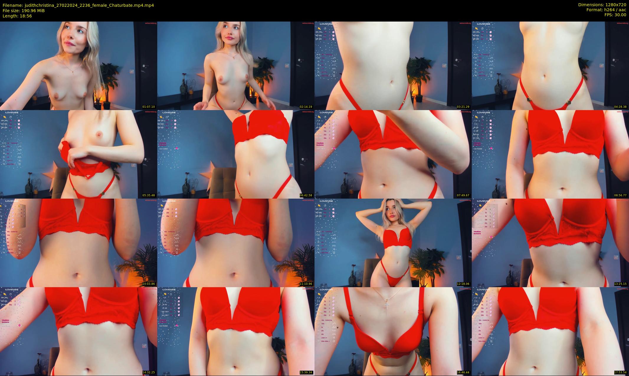 judithchristina — 19 minute Chaturbate female cam show recording, 720p, Feb 27, 2024