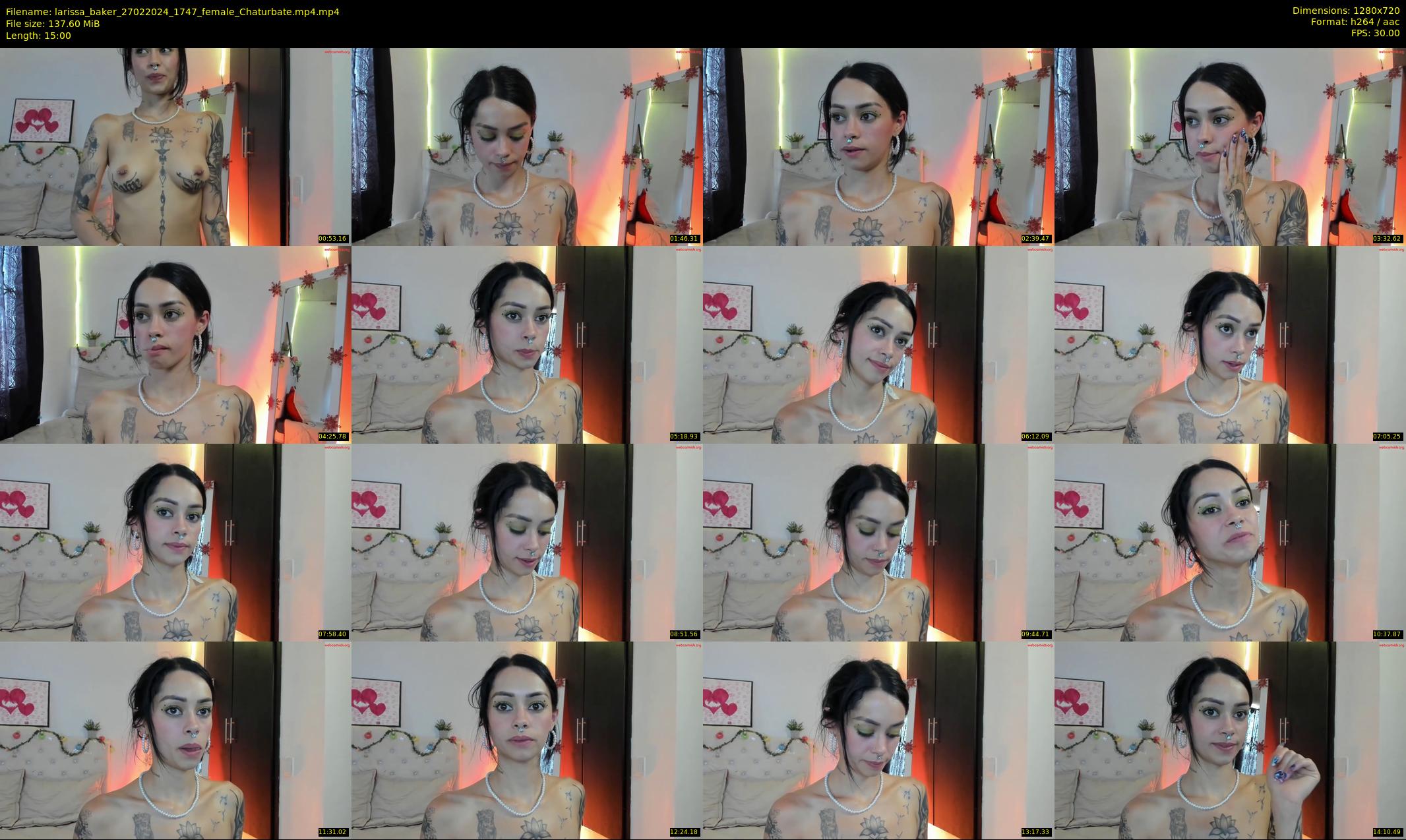 larissa_baker — 15 minute Chaturbate female cam show recording, 720p, Feb 27, 2024