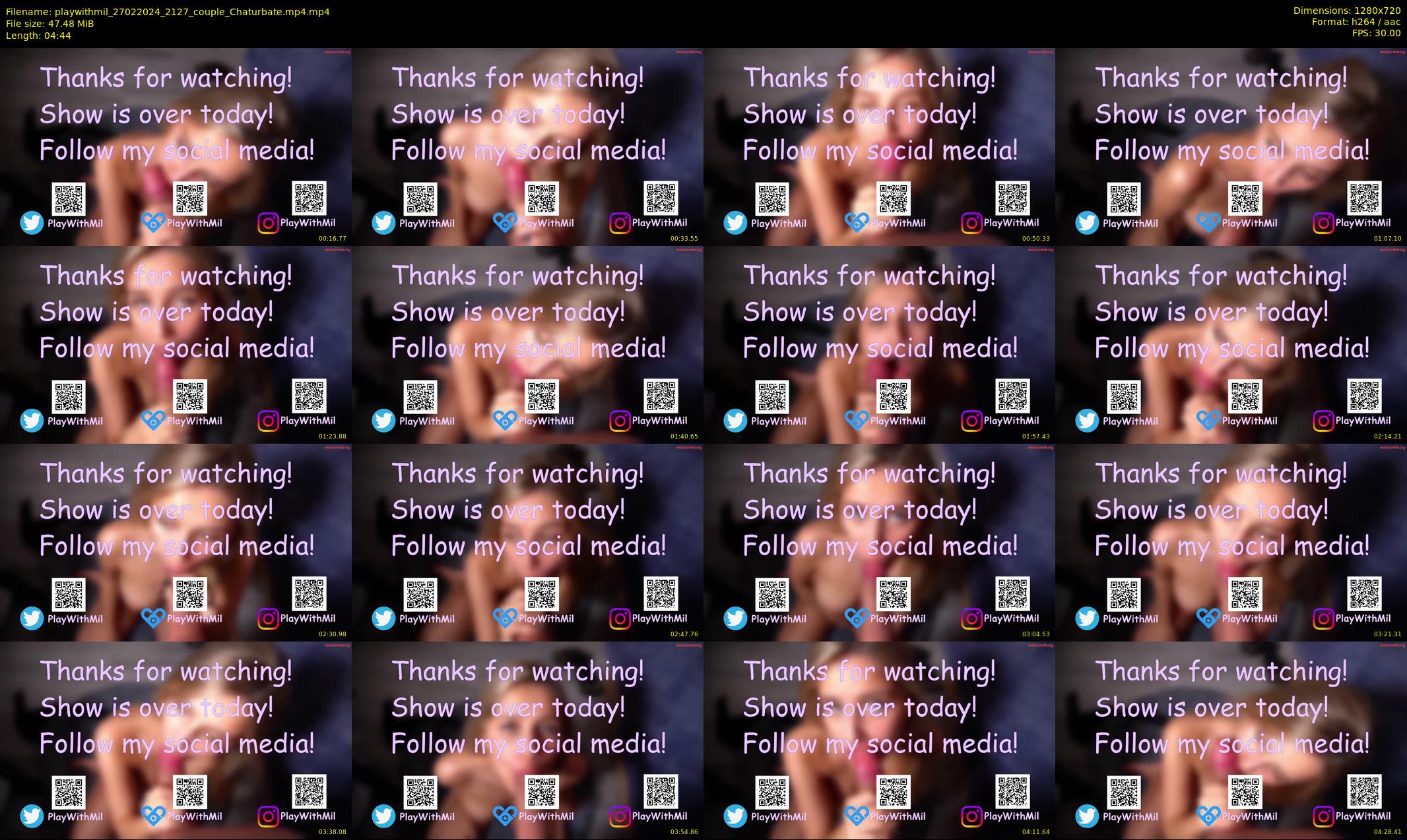 playwithmil — 5 minute Chaturbate couple cam show recording, 720p, Feb 27, 2024