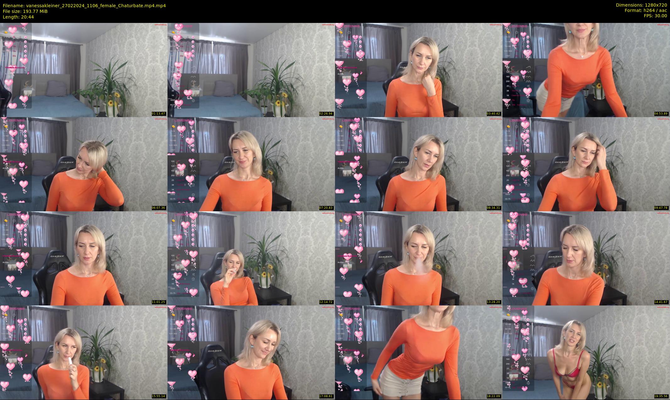 vanessakleiner — 21 minute Chaturbate female cam show recording, 720p, Feb 27, 2024