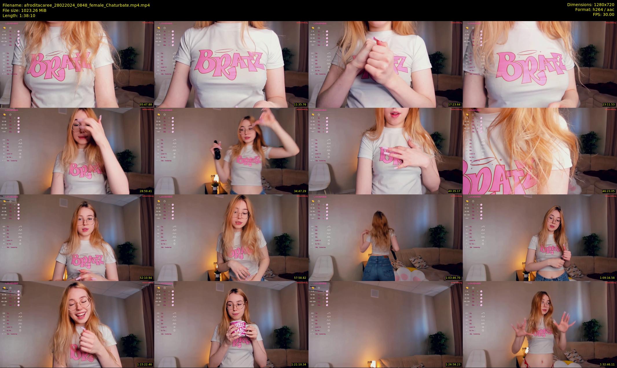 afroditacaree — 99 minute Chaturbate female cam show recording, 720p, Feb 28, 2024