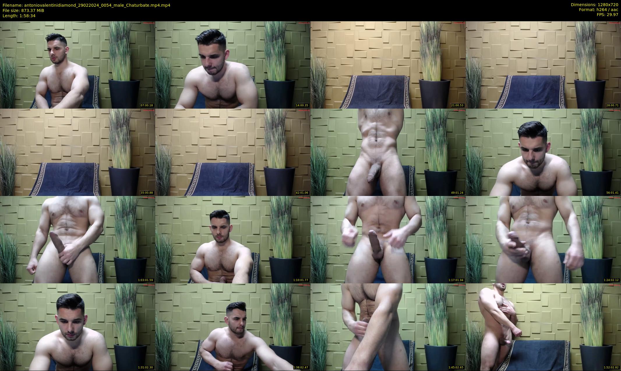 antoniovalentinidiamond — 119 minute Chaturbate male cam show recording, 720p, Feb 29, 2024