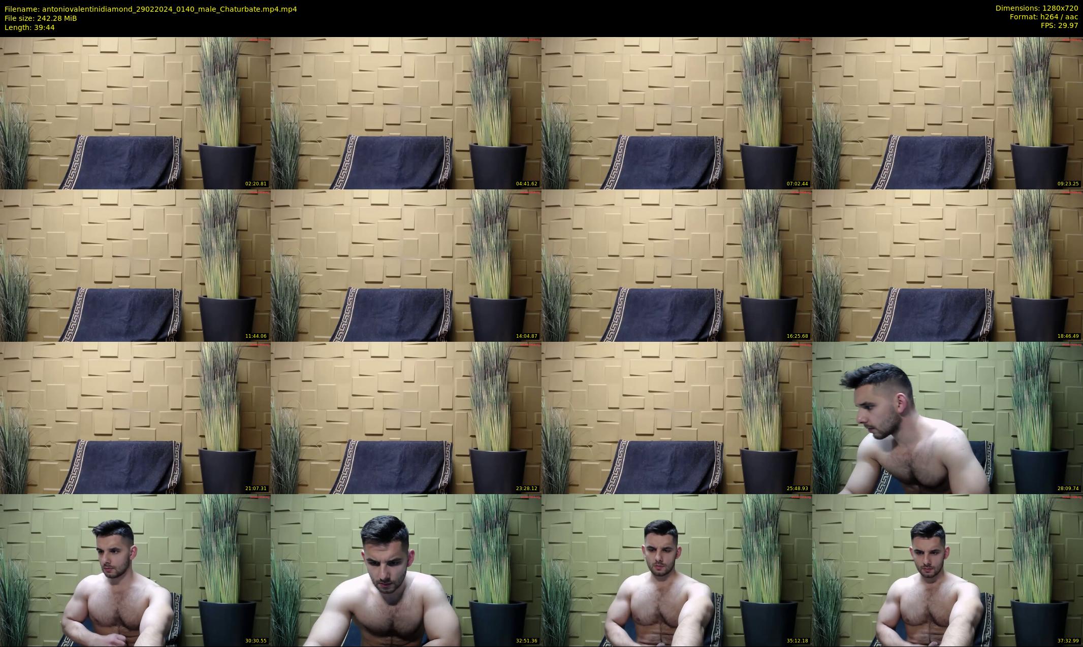 antoniovalentinidiamond — 40 minute Chaturbate male cam show recording, 720p, Feb 29, 2024