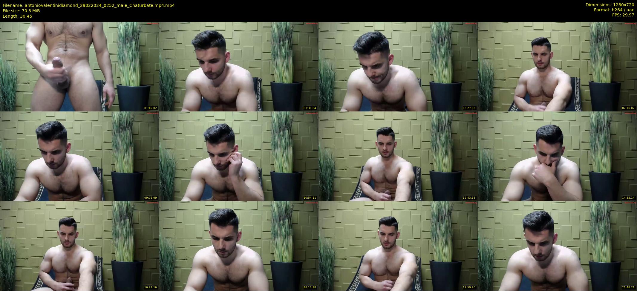 antoniovalentinidiamond — 31 minute Chaturbate male cam show recording, 720p, Feb 29, 2024