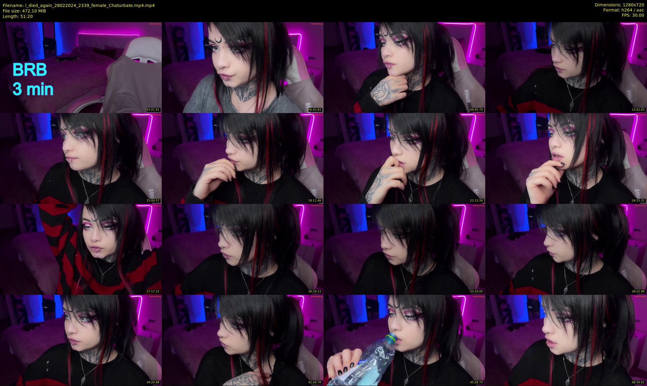 i_died_again — 52 minute Chaturbate female cam show recording, 720p, Feb 28, 2024