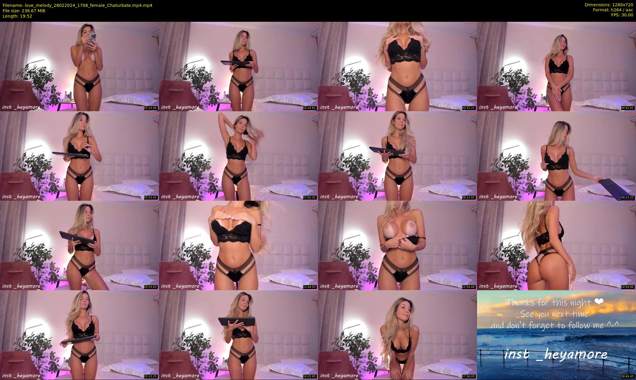 love_melody — 20 minute Chaturbate female cam show recording, 720p, Feb 28, 2024