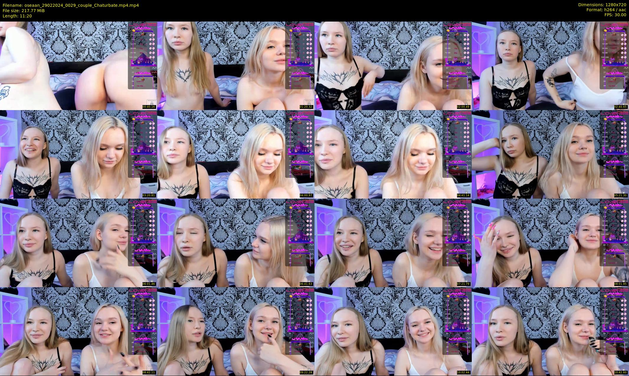 oseaan — 12 minute Chaturbate couple cam show recording, 720p, Feb 29, 2024