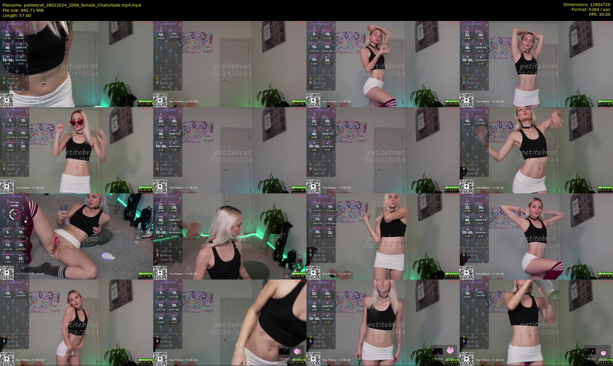 petitebrat — 57 minute Chaturbate female cam show recording, 720p, Feb 28, 2024
