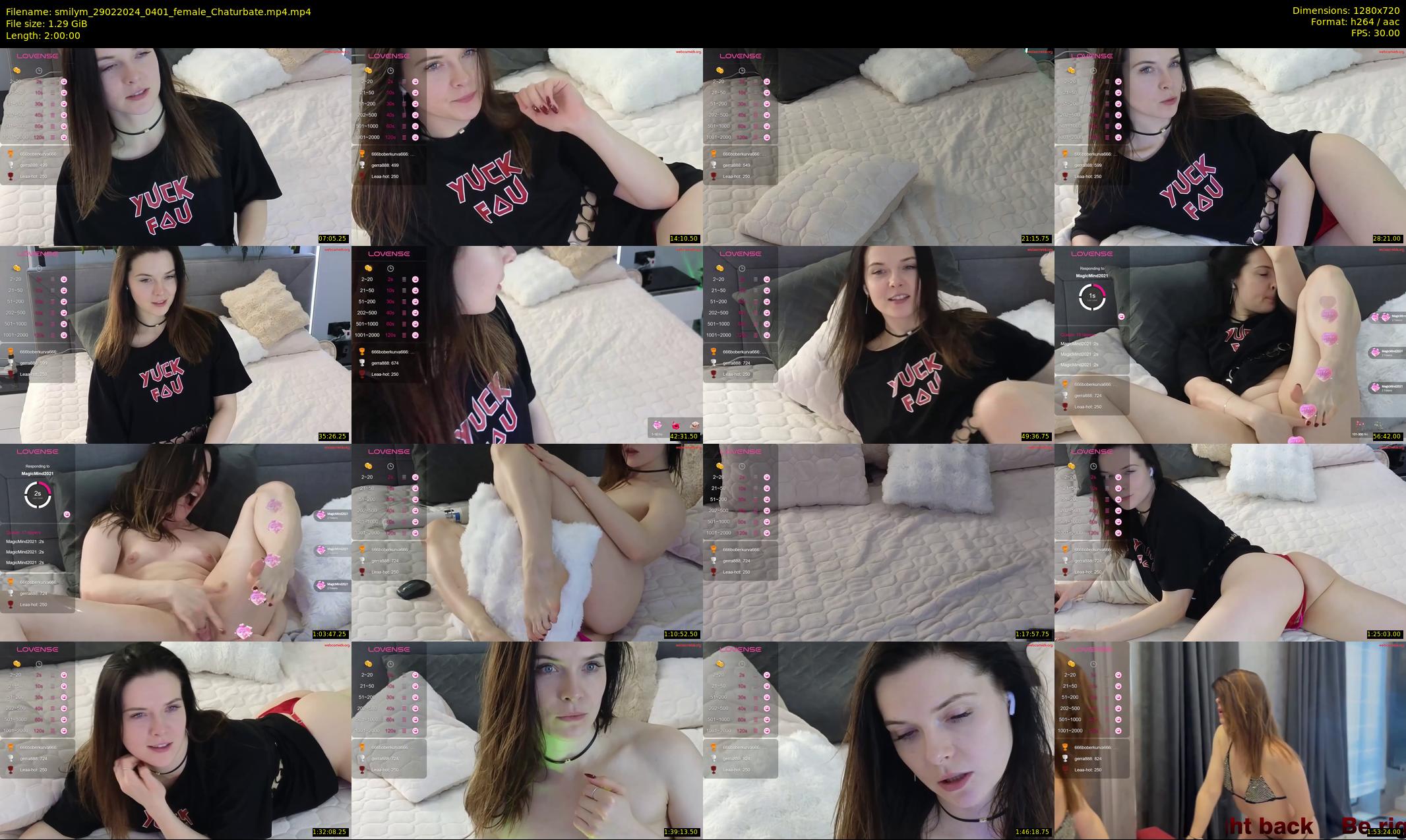 smilym — 120 minute Chaturbate female cam show recording, 720p, Feb 29, 2024