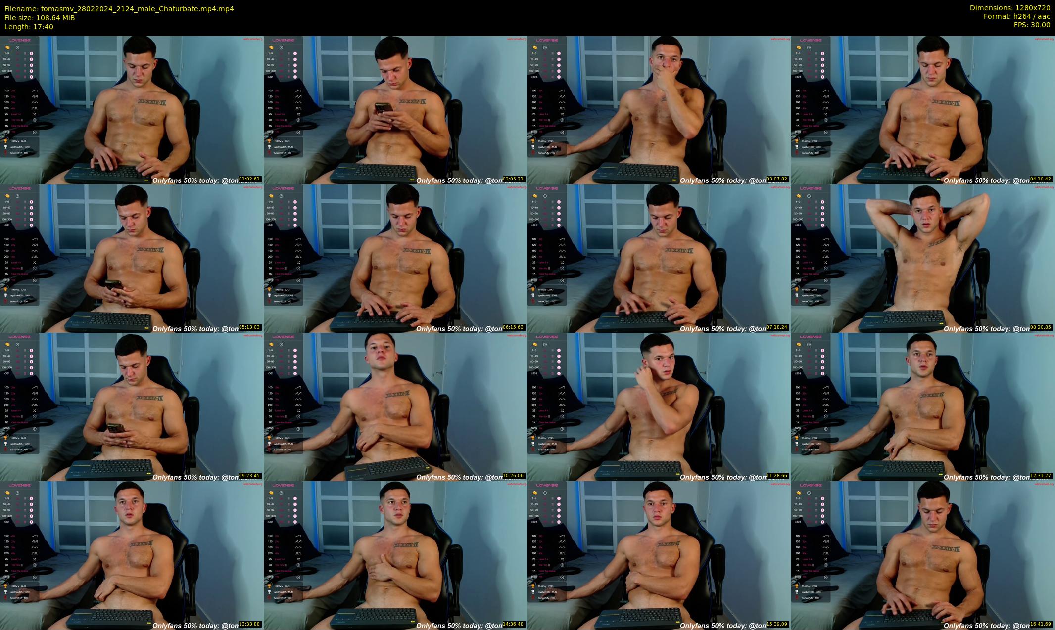 tomasmv — 18 minute Chaturbate male cam show recording, 720p, Feb 28, 2024