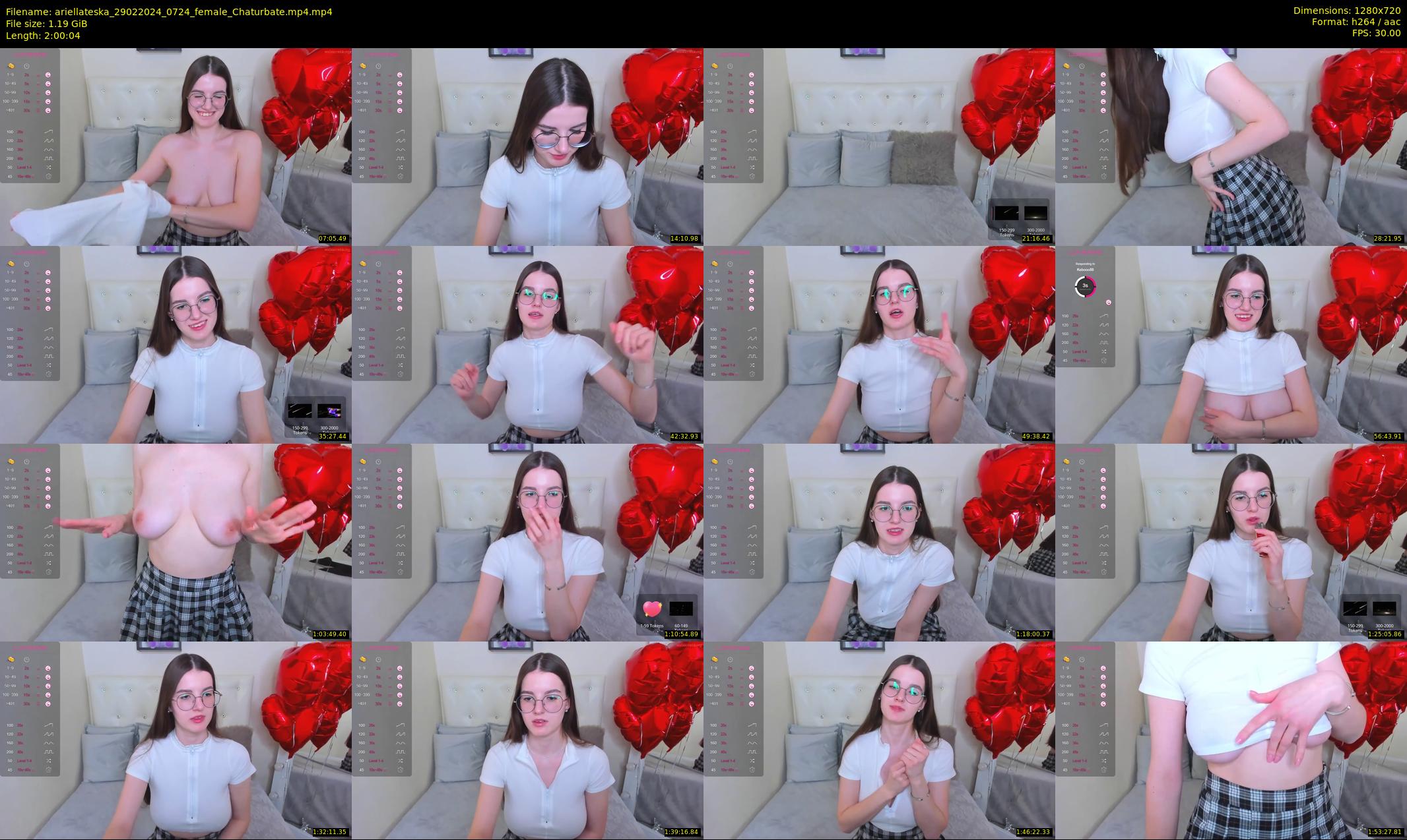 ariellateska — 121 minute Chaturbate female cam show recording, 720p, Feb 29, 2024
