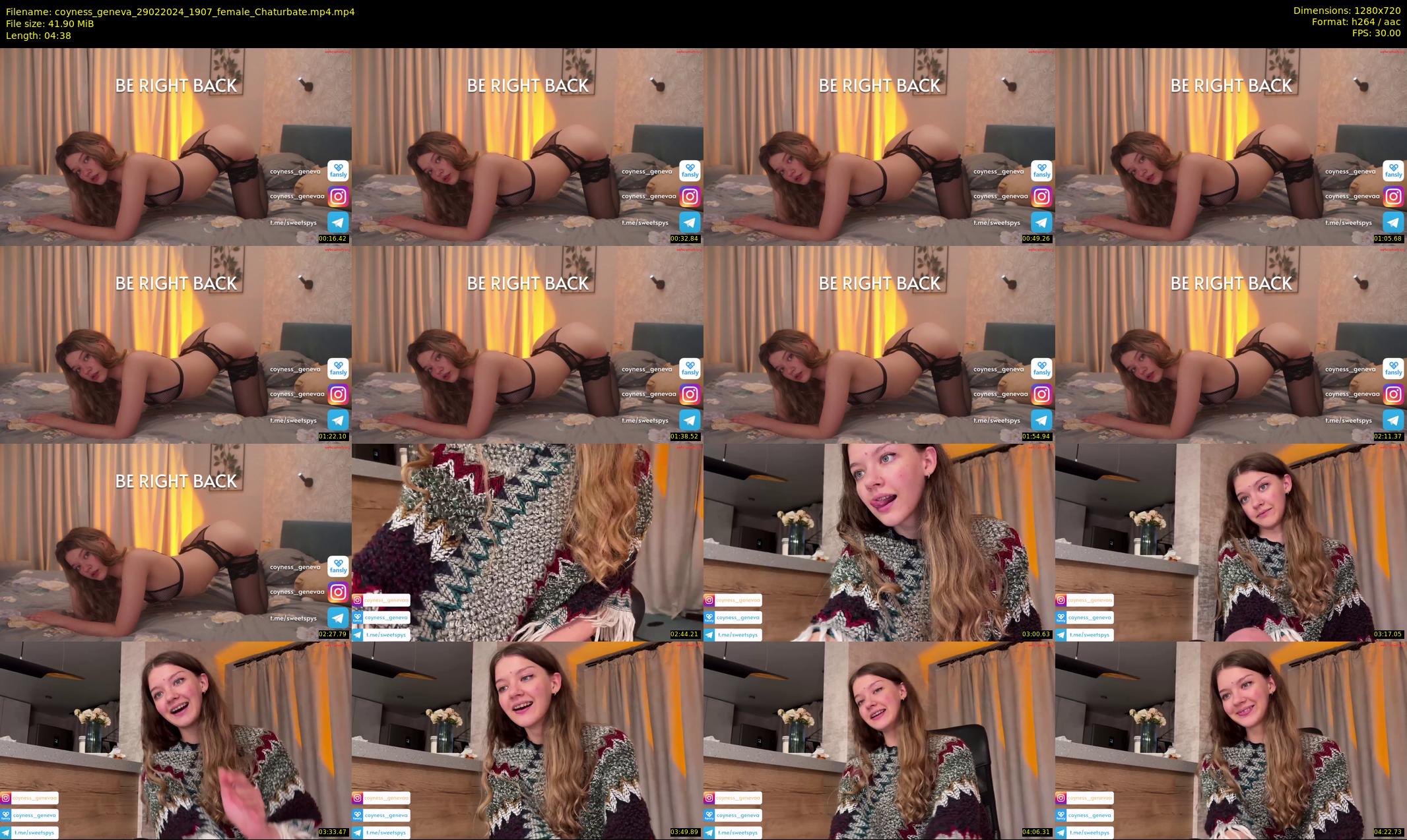 coyness_geneva — 5 minute Chaturbate female cam show recording, 720p, Feb 29, 2024