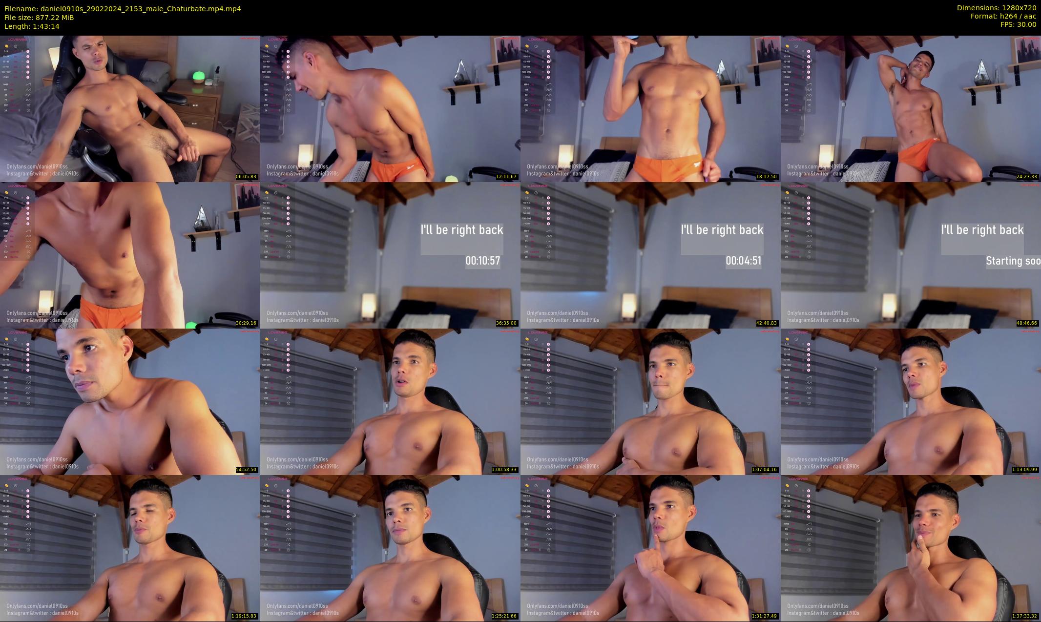 daniel0910s — 104 minute Chaturbate male cam show recording, 720p, Feb 29, 2024