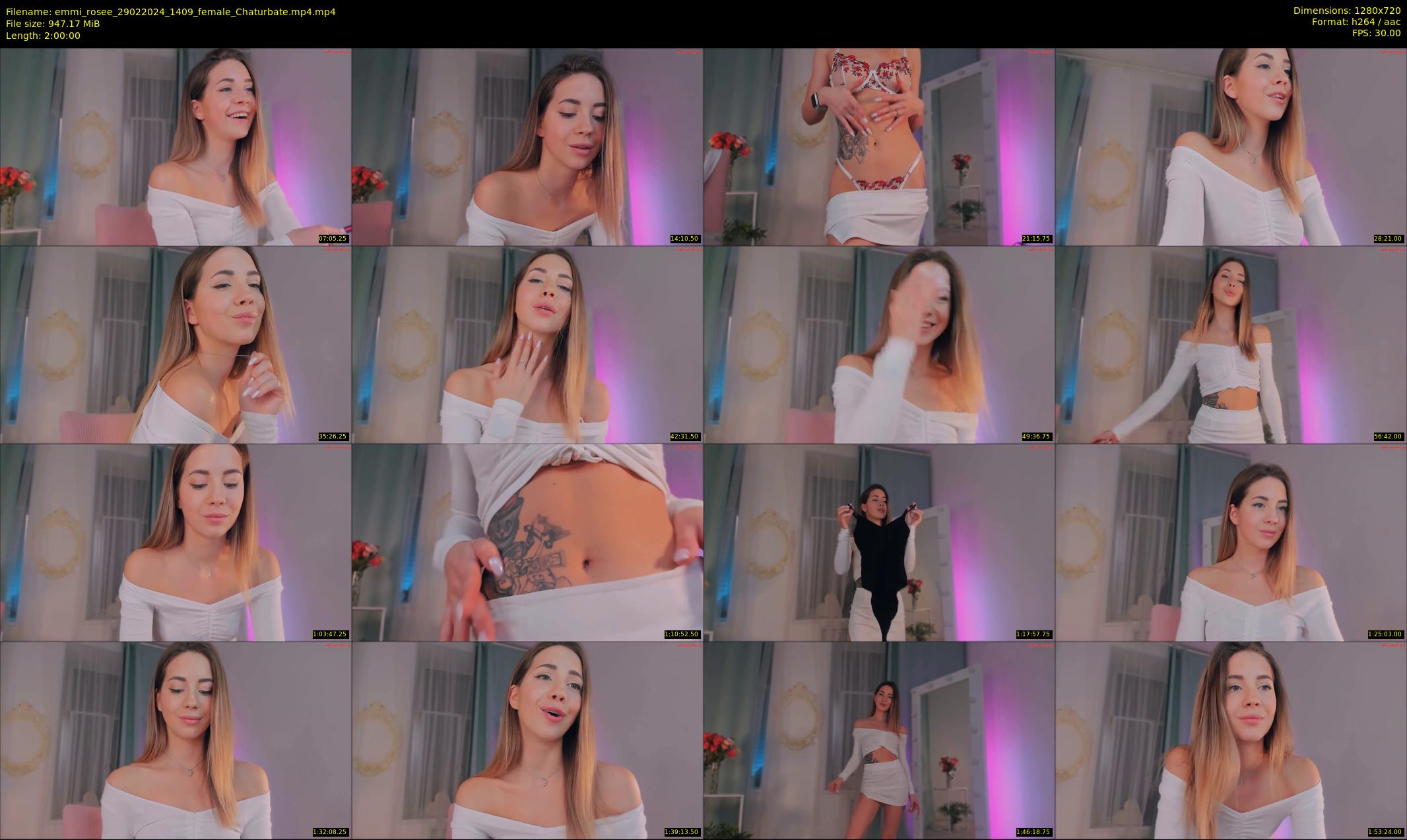 emmi_rosee — 120 minute Chaturbate female cam show recording, 720p, Feb 29, 2024