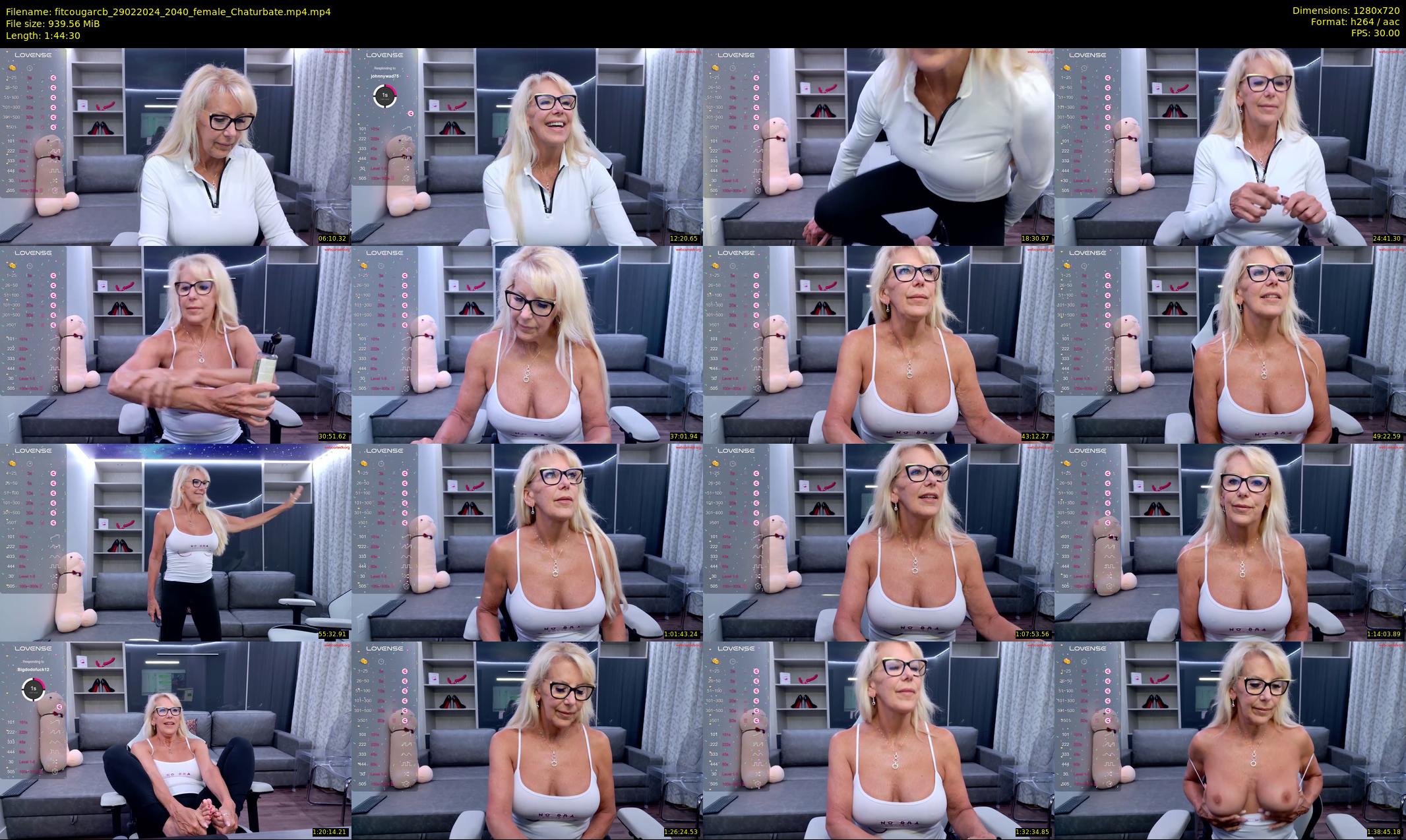 fitcougarcb — 105 minute Chaturbate female cam show recording, 720p, Feb 29, 2024