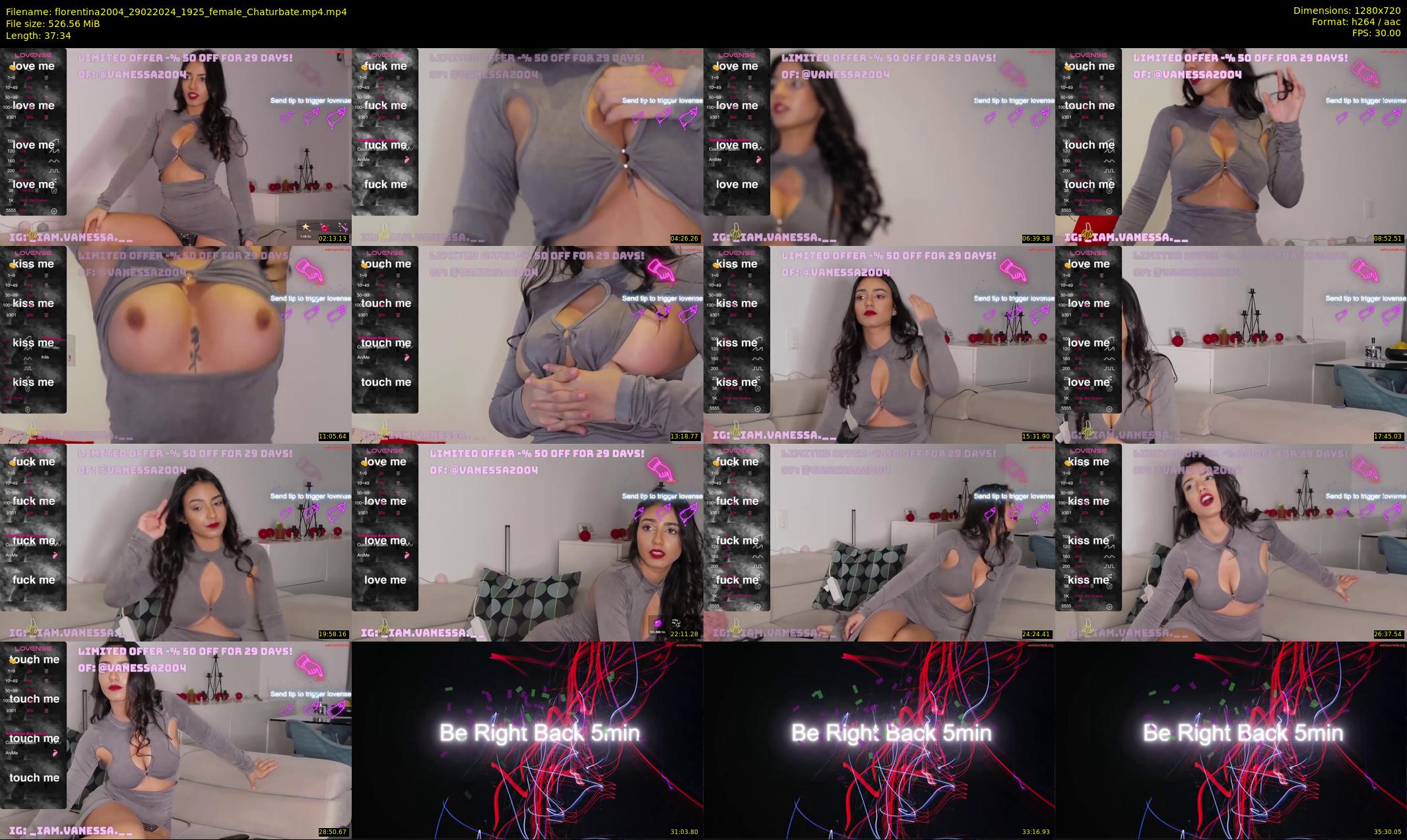 florentina2004 — 38 minute Chaturbate female cam show recording, 720p, Feb 29, 2024