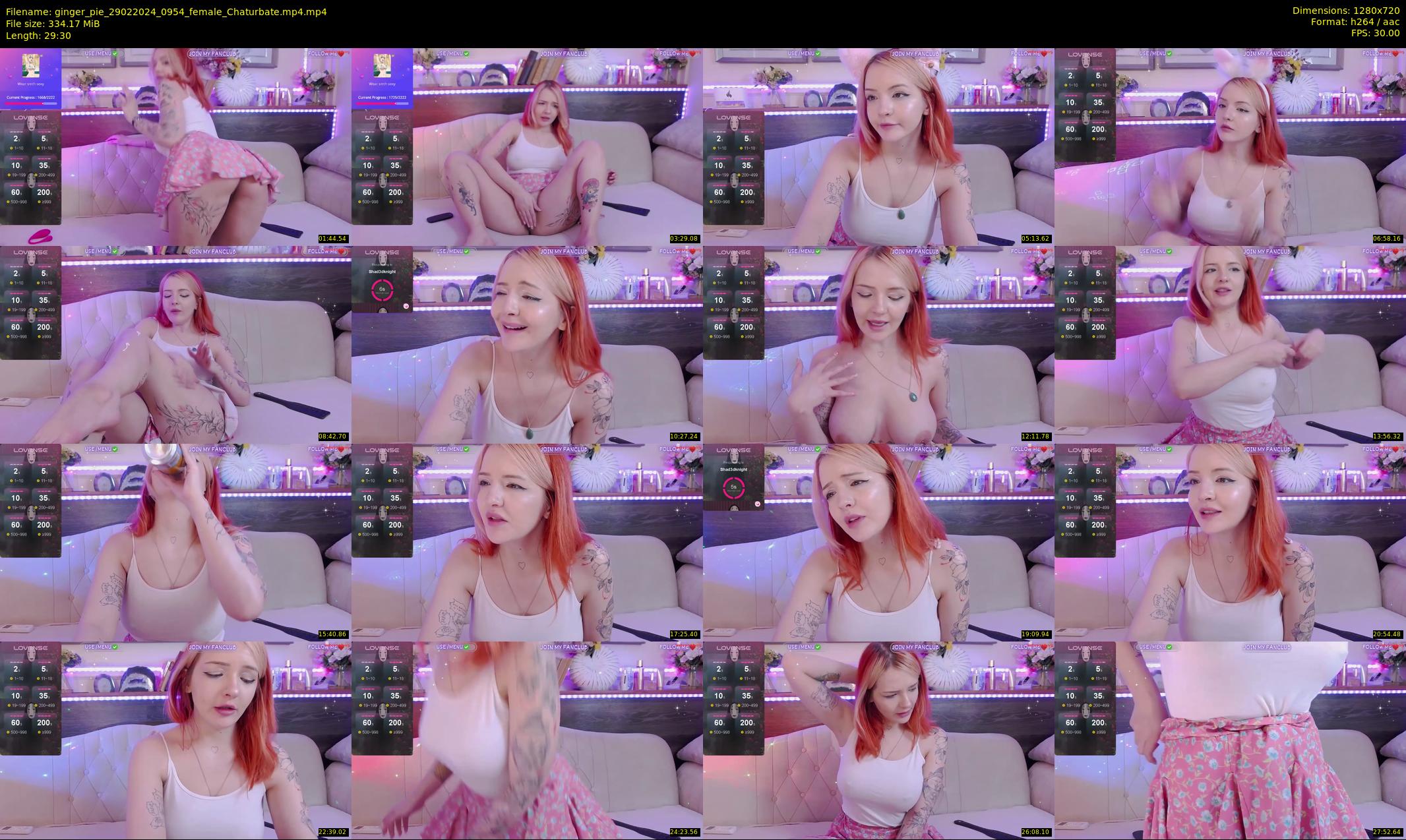 ginger_pie — 30 minute Chaturbate female cam show recording, 720p, Feb 29, 2024