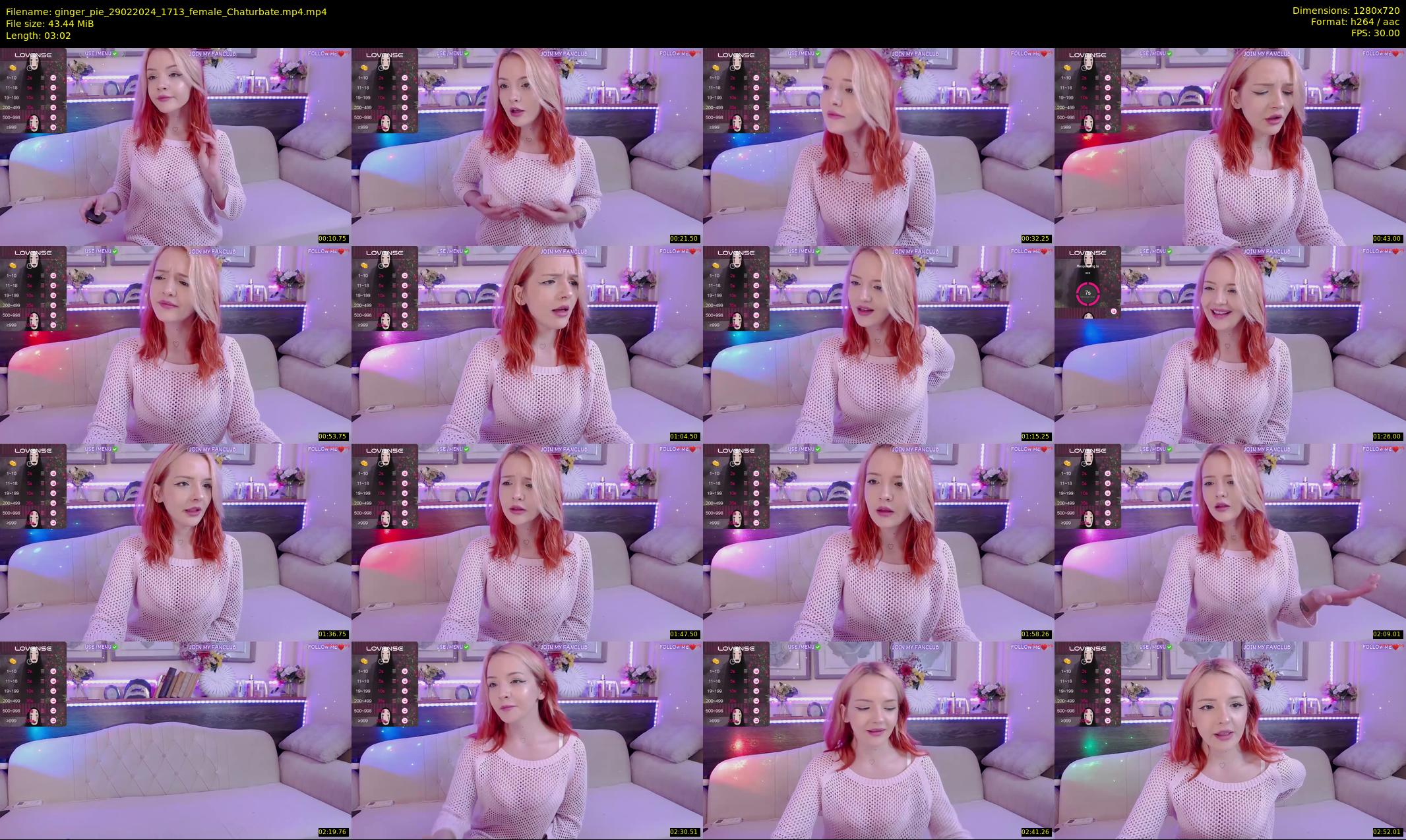 ginger_pie — 4 minute Chaturbate female cam show recording, 720p, Feb 29, 2024