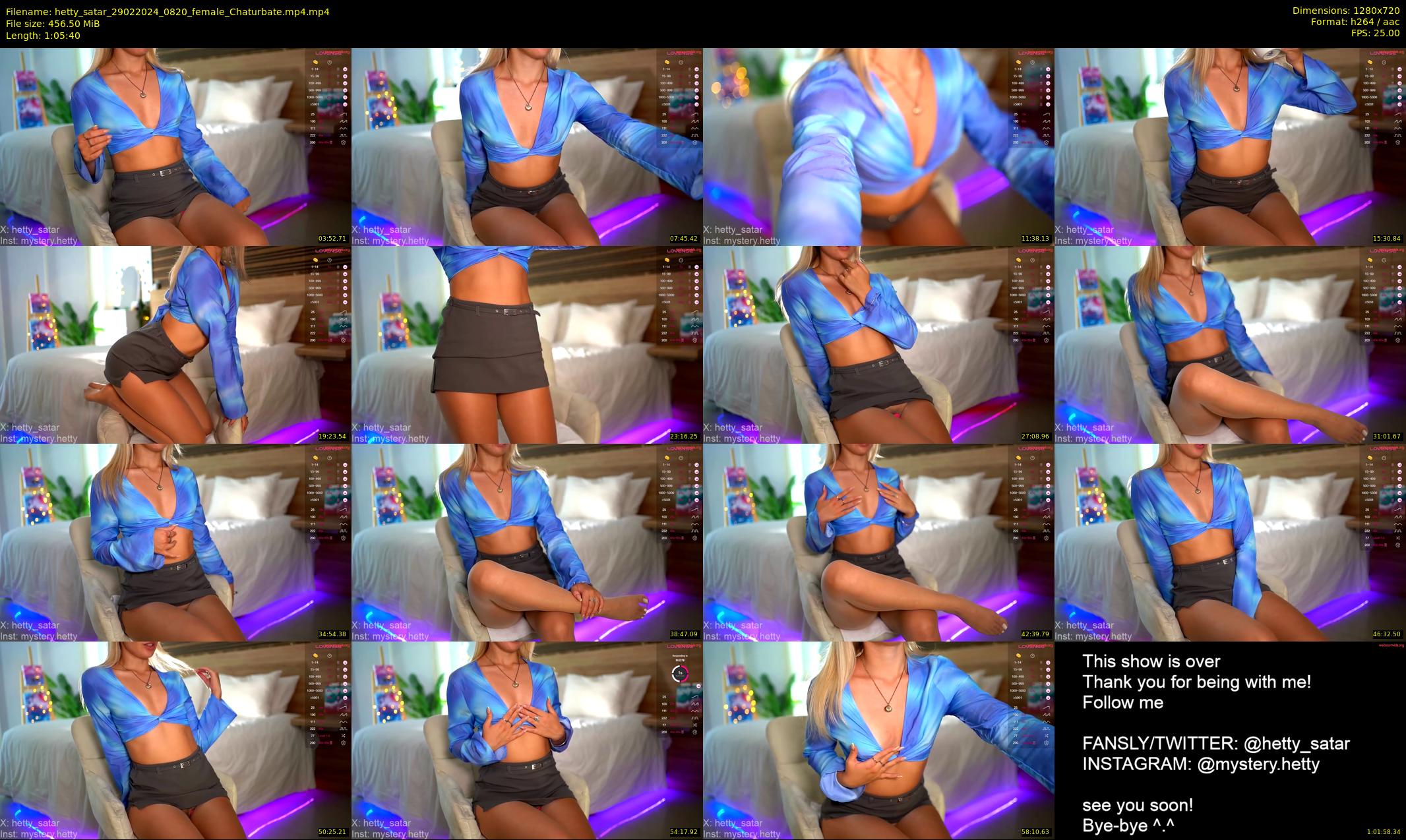 hetty_satar — 66 minute Chaturbate female cam show recording, 720p, Feb 29, 2024
