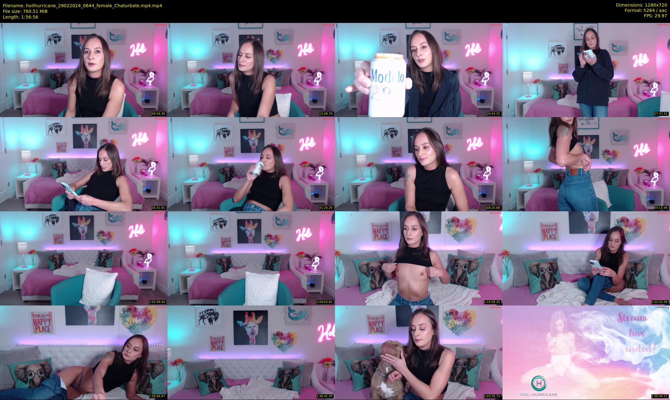 holihurricane — 117 minute Chaturbate female cam show recording, 720p, Feb 29, 2024