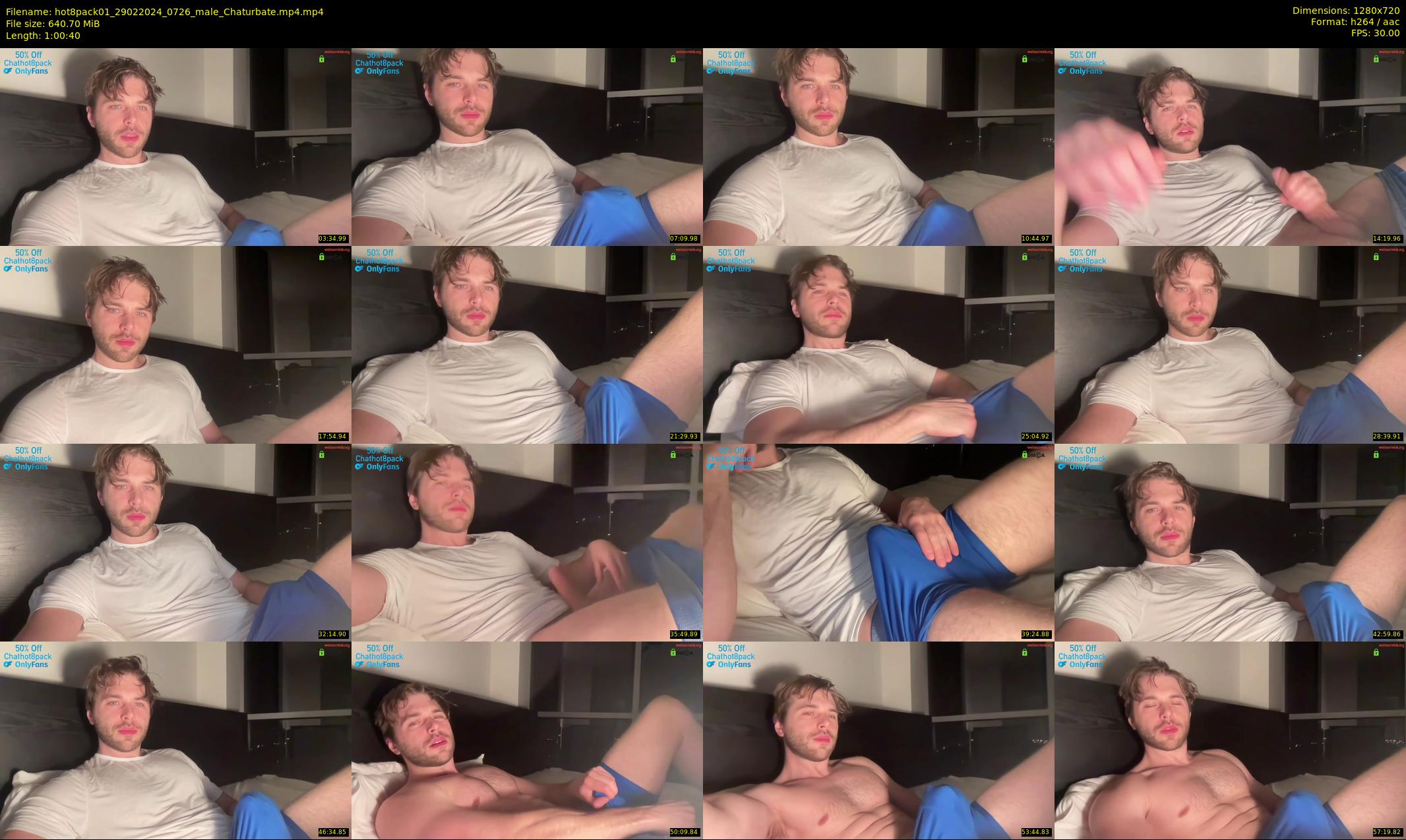 hot8pack01 — 61 minute Chaturbate male cam show recording, 720p, Feb 29, 2024