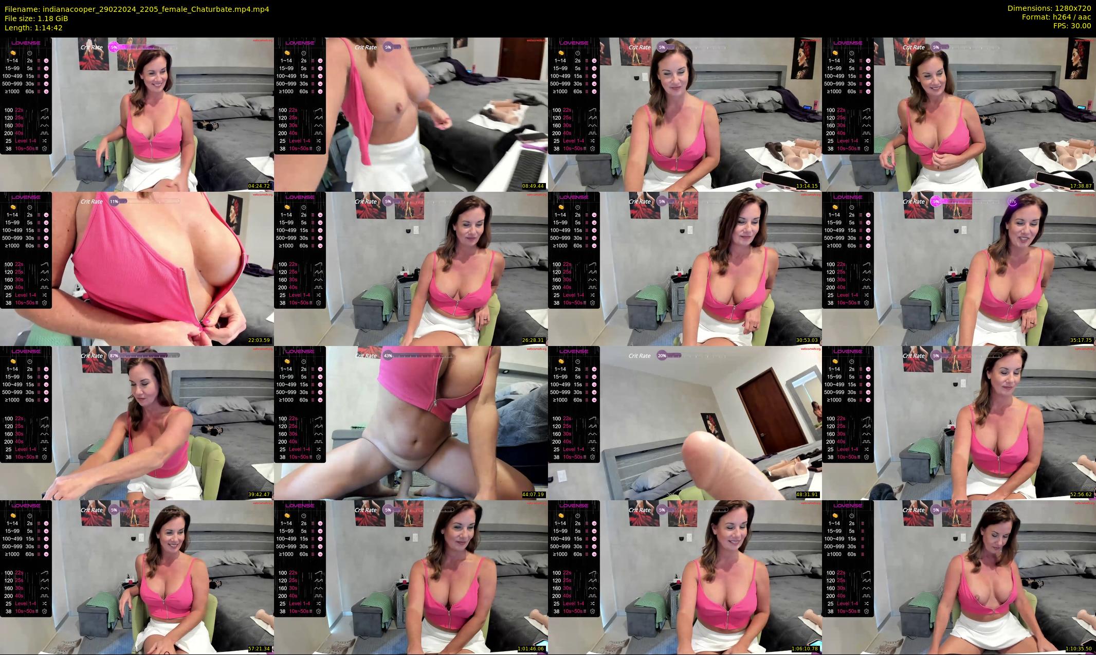 indianacooper — 75 minute Chaturbate female cam show recording, 720p, Feb 29, 2024