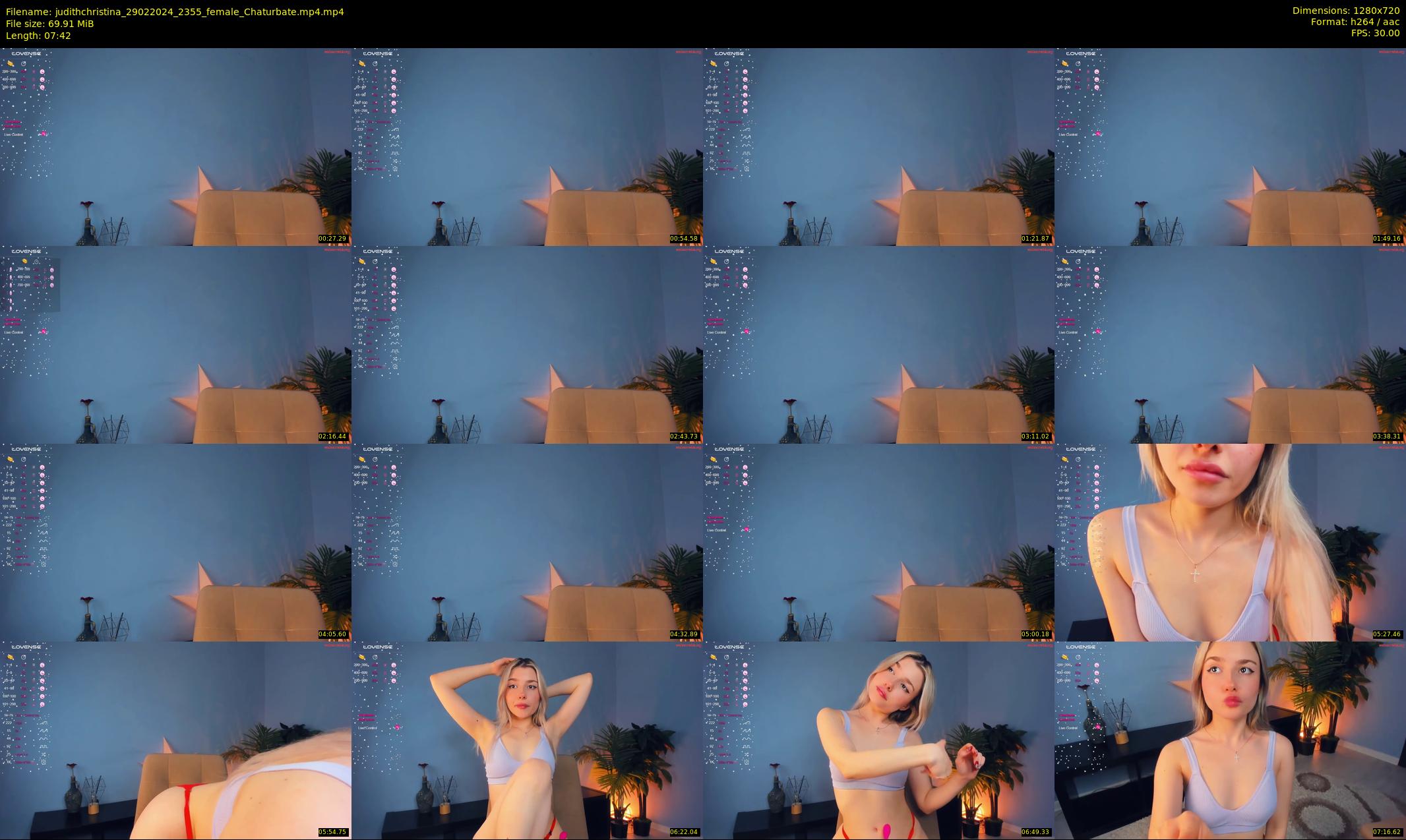judithchristina — 8 minute Chaturbate female cam show recording, 720p, Feb 29, 2024