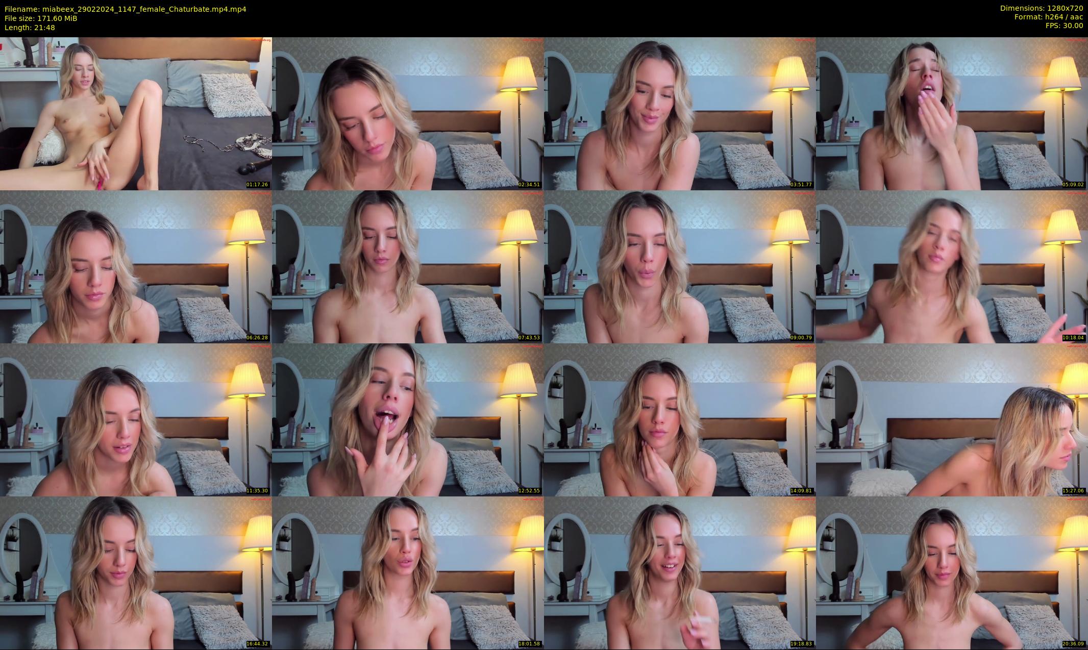 miabeex — 22 minute Chaturbate female cam show recording, 720p, Feb 29, 2024