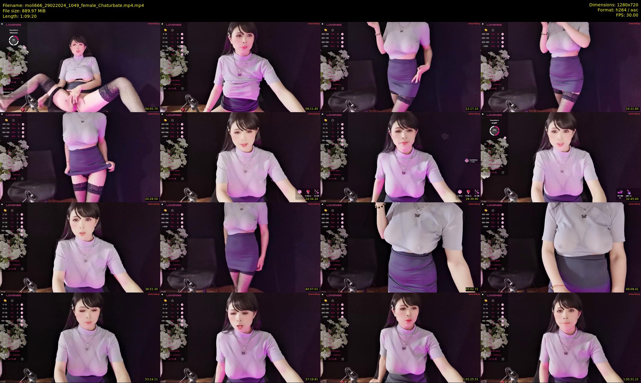 moli666 — 70 minute Chaturbate female cam show recording, 720p, Feb 29, 2024
