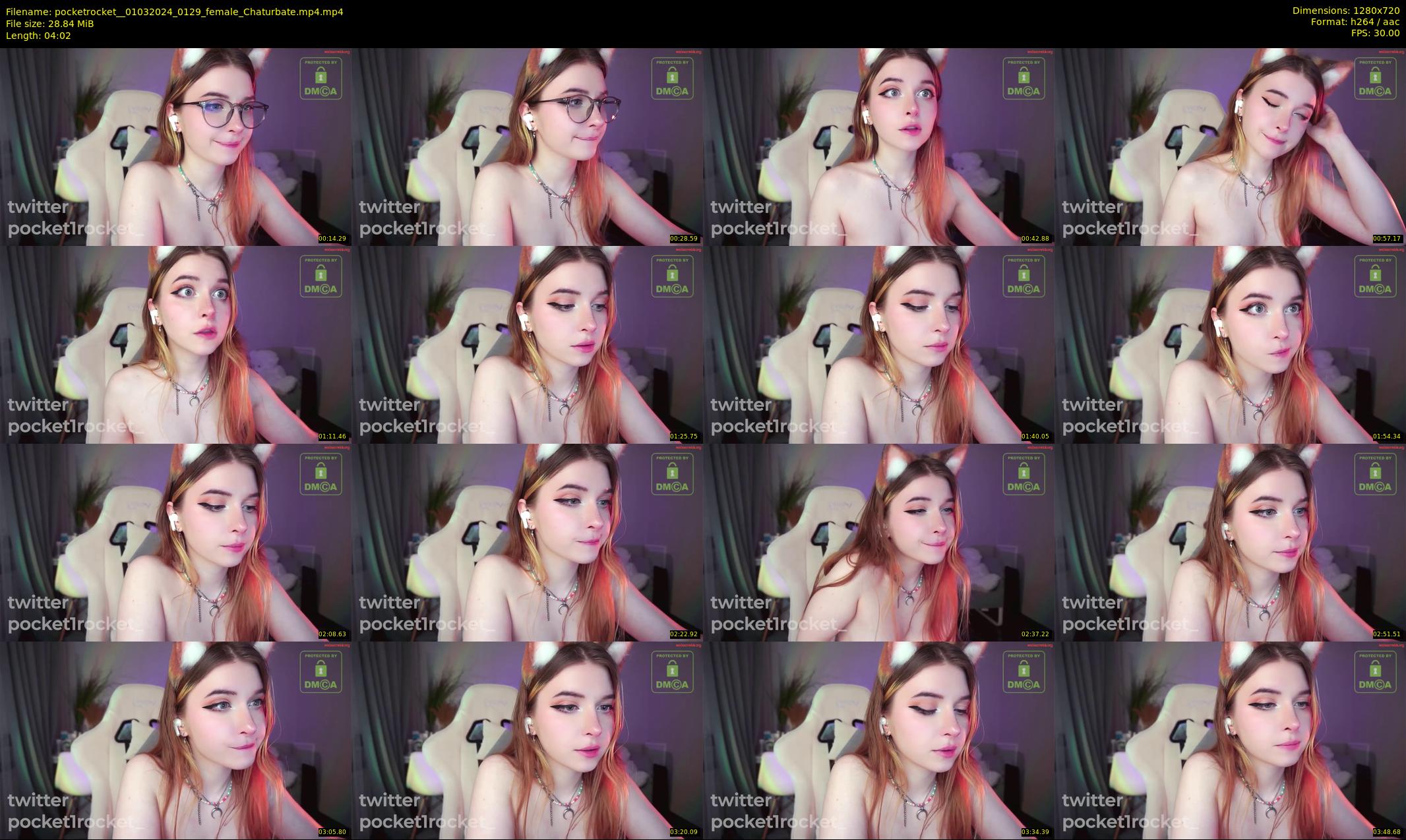 pocketrocket_ — 5 minute Chaturbate female cam show recording, 720p, Mar 1, 2024