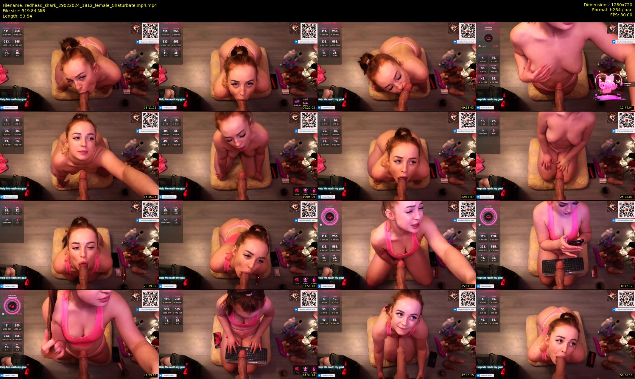 redhead_shark — 54 minute Chaturbate female cam show recording, 720p, Feb 29, 2024