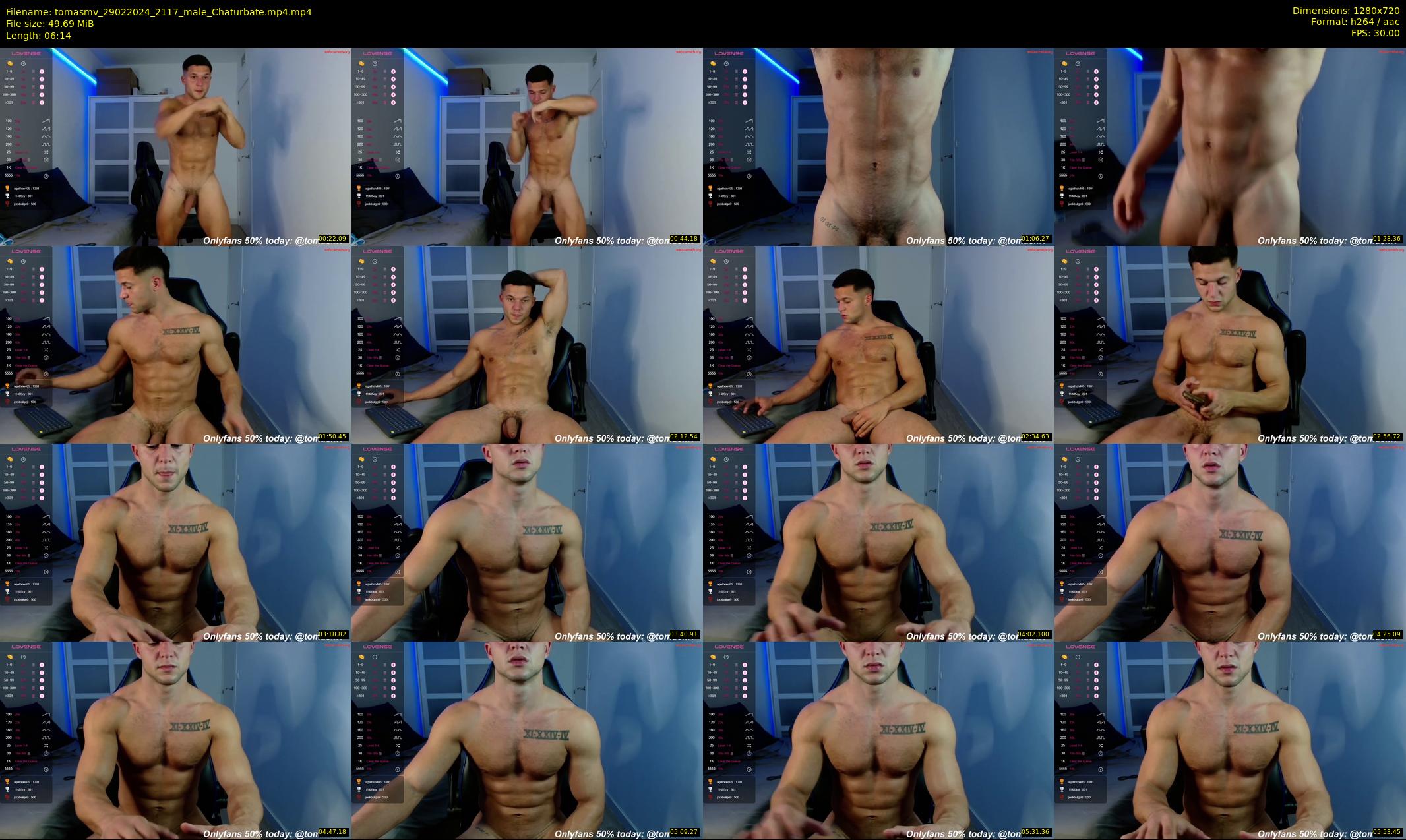 tomasmv — 7 minute Chaturbate male cam show recording, 720p, Feb 29, 2024