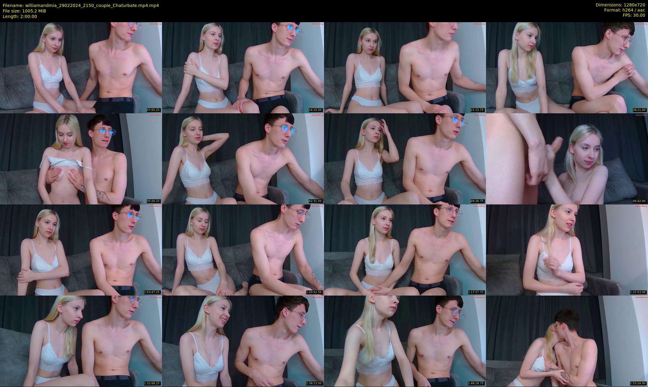 williamandmia — 120 minute Chaturbate couple cam show recording, 720p, Feb 29, 2024