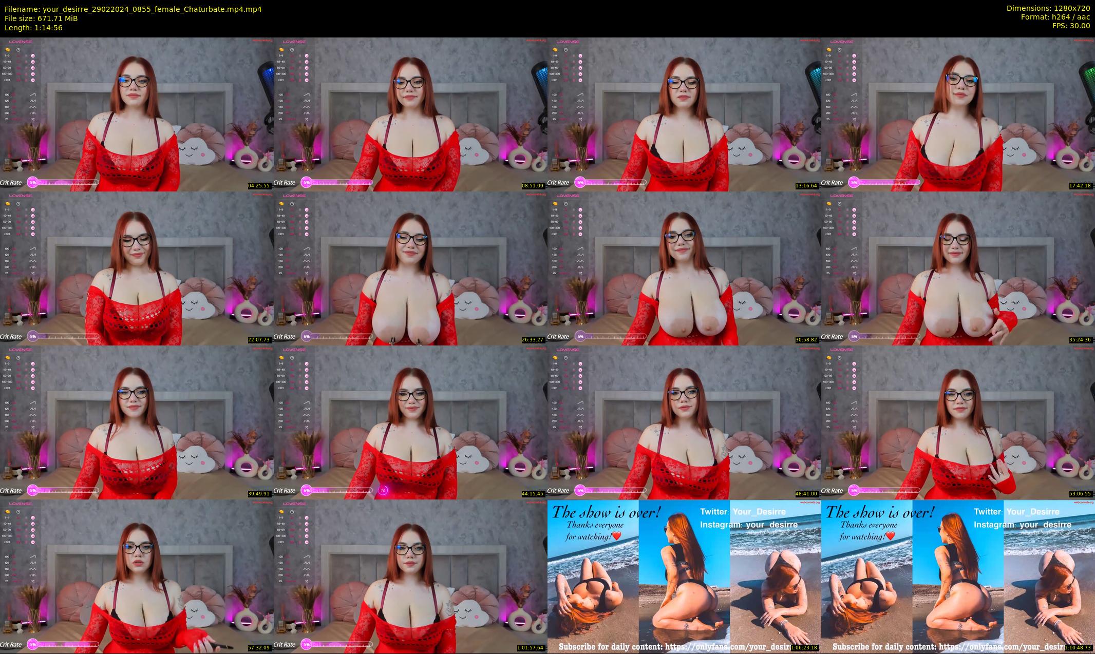 your_desirre — 75 minute Chaturbate female cam show recording, 720p, Feb 29, 2024
