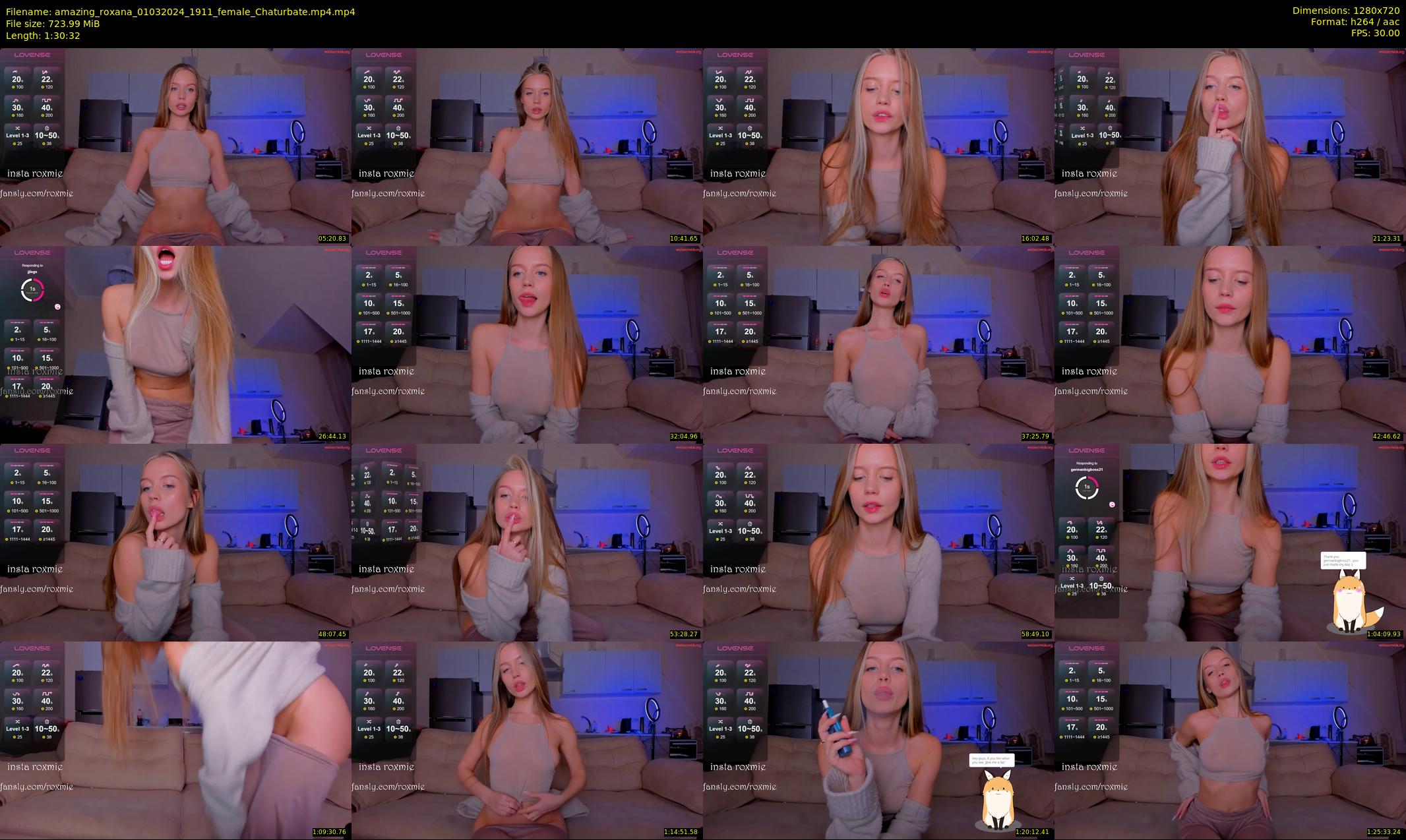 amazing_roxana — 91 minute Chaturbate female cam show recording, 720p, Mar 1, 2024