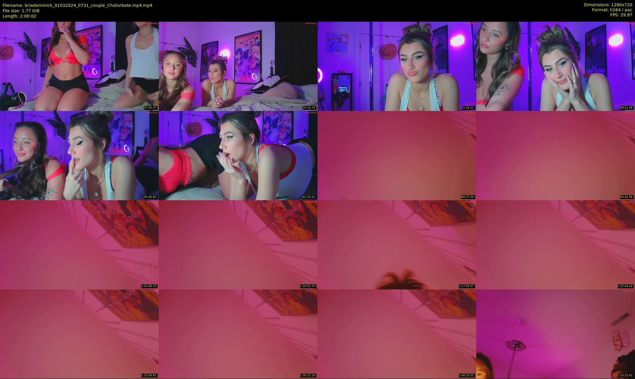 briadominick — 121 minute Chaturbate couple cam show recording, 720p, Mar 1, 2024