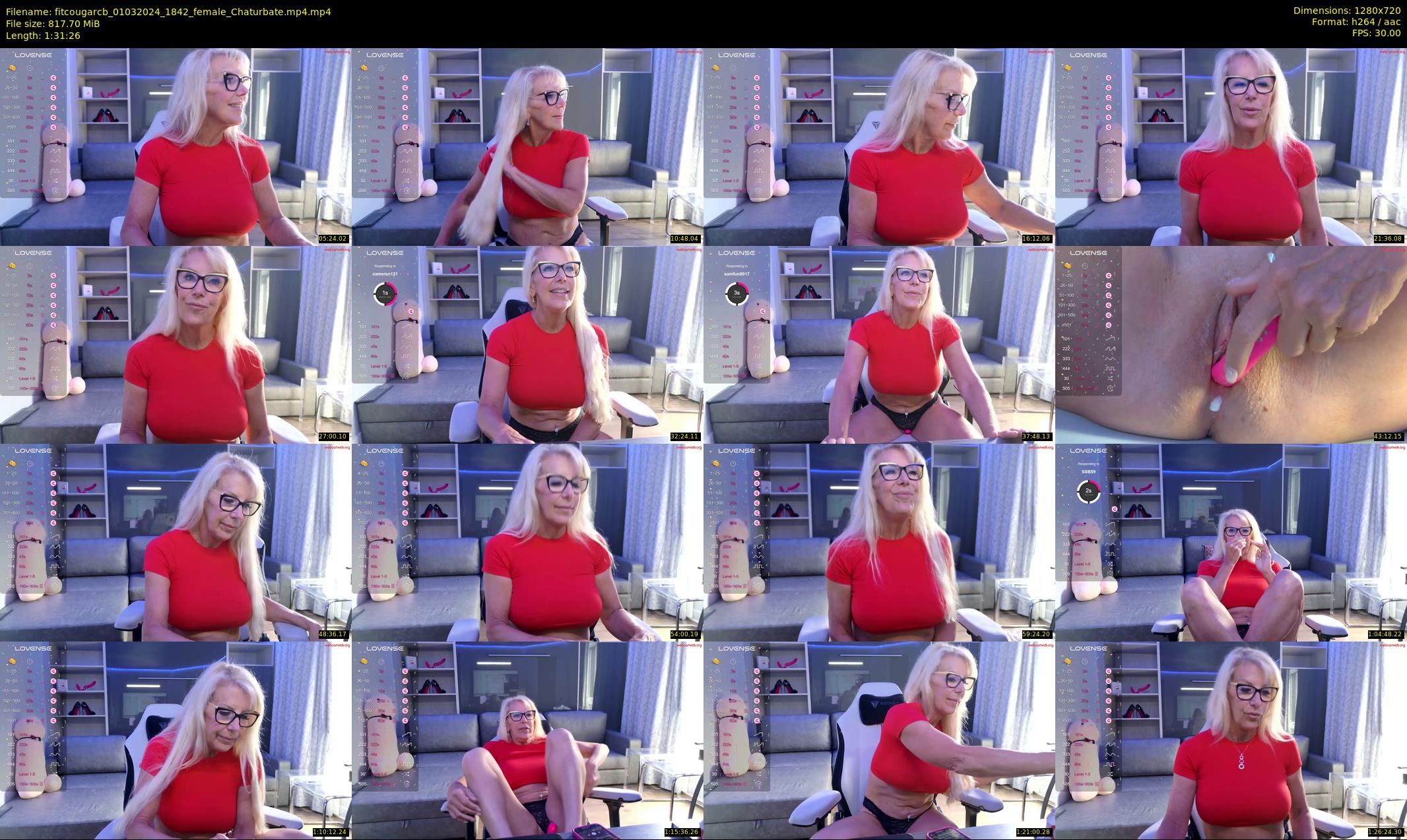 fitcougarcb — 92 minute Chaturbate female cam show recording, 720p, Mar 1, 2024