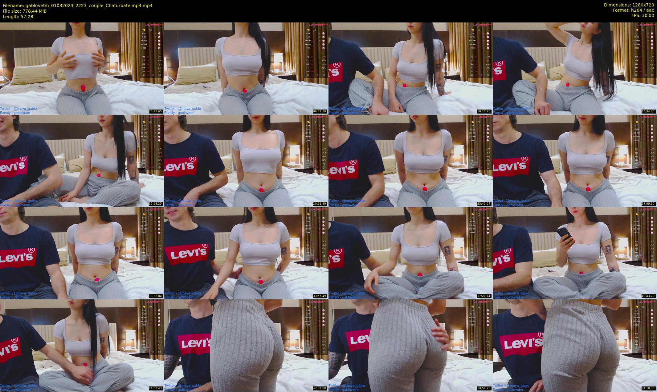 gablovetm — 58 minute Chaturbate couple cam show recording, 720p, Mar 1, 2024