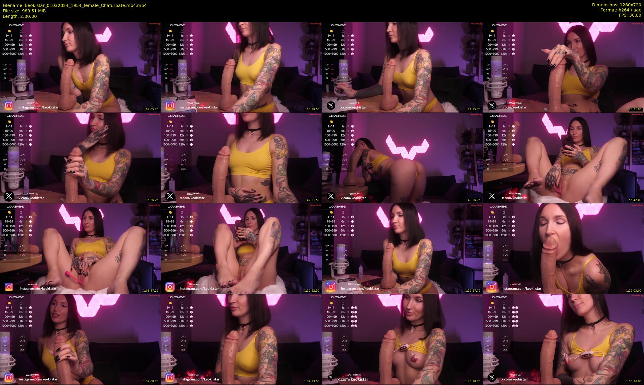 keokistar — 120 minute Chaturbate female cam show recording, 720p, Mar 1, 2024