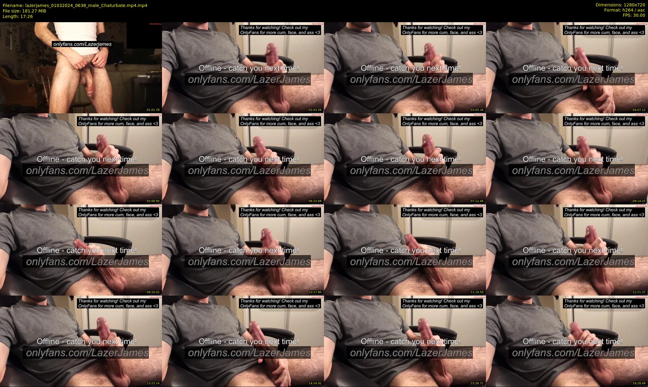lazerjames — 18 minute Chaturbate male cam show recording, 720p, Mar 1, 2024
