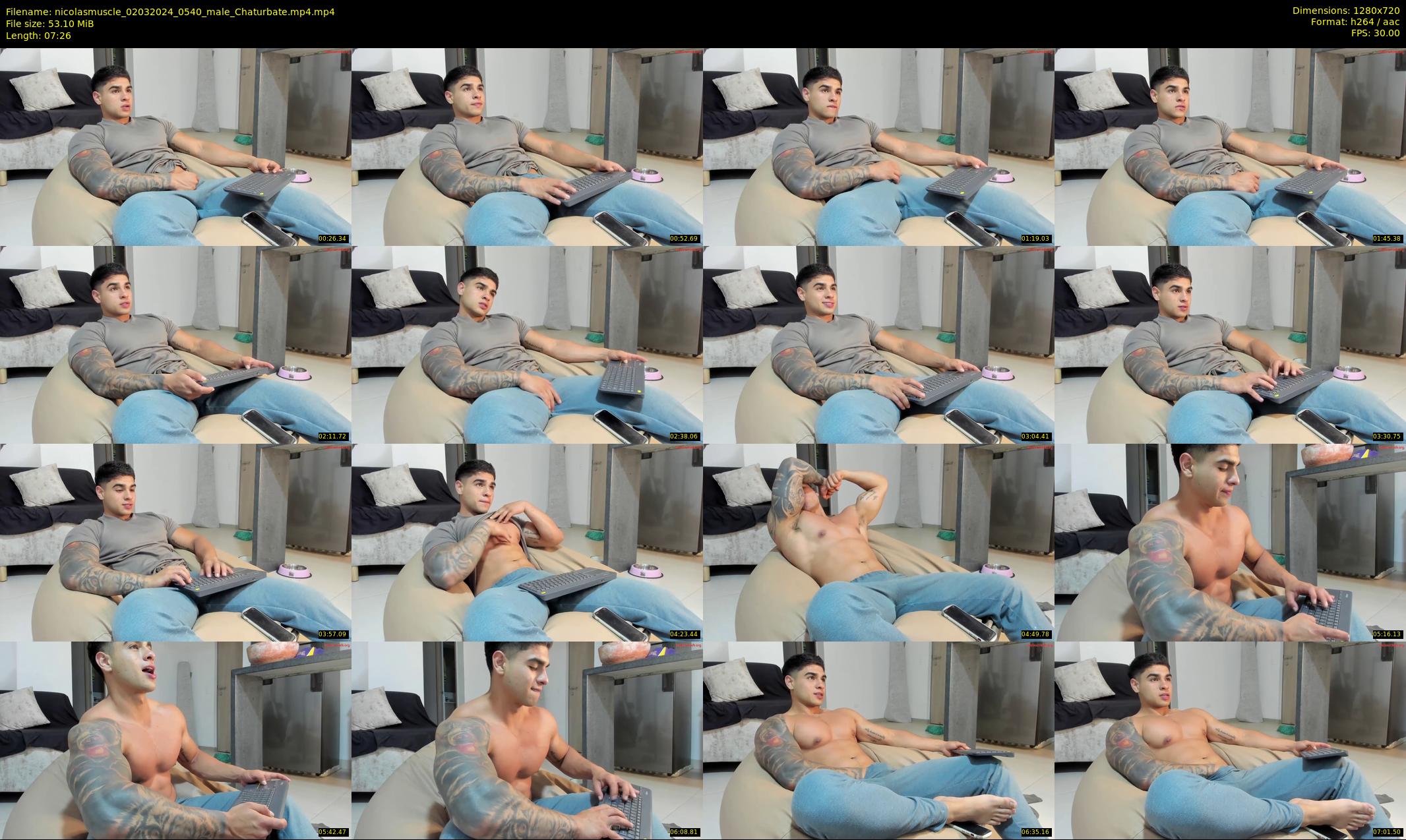 nicolasmuscle — 8 minute Chaturbate male cam show recording, 720p, Mar 2, 2024