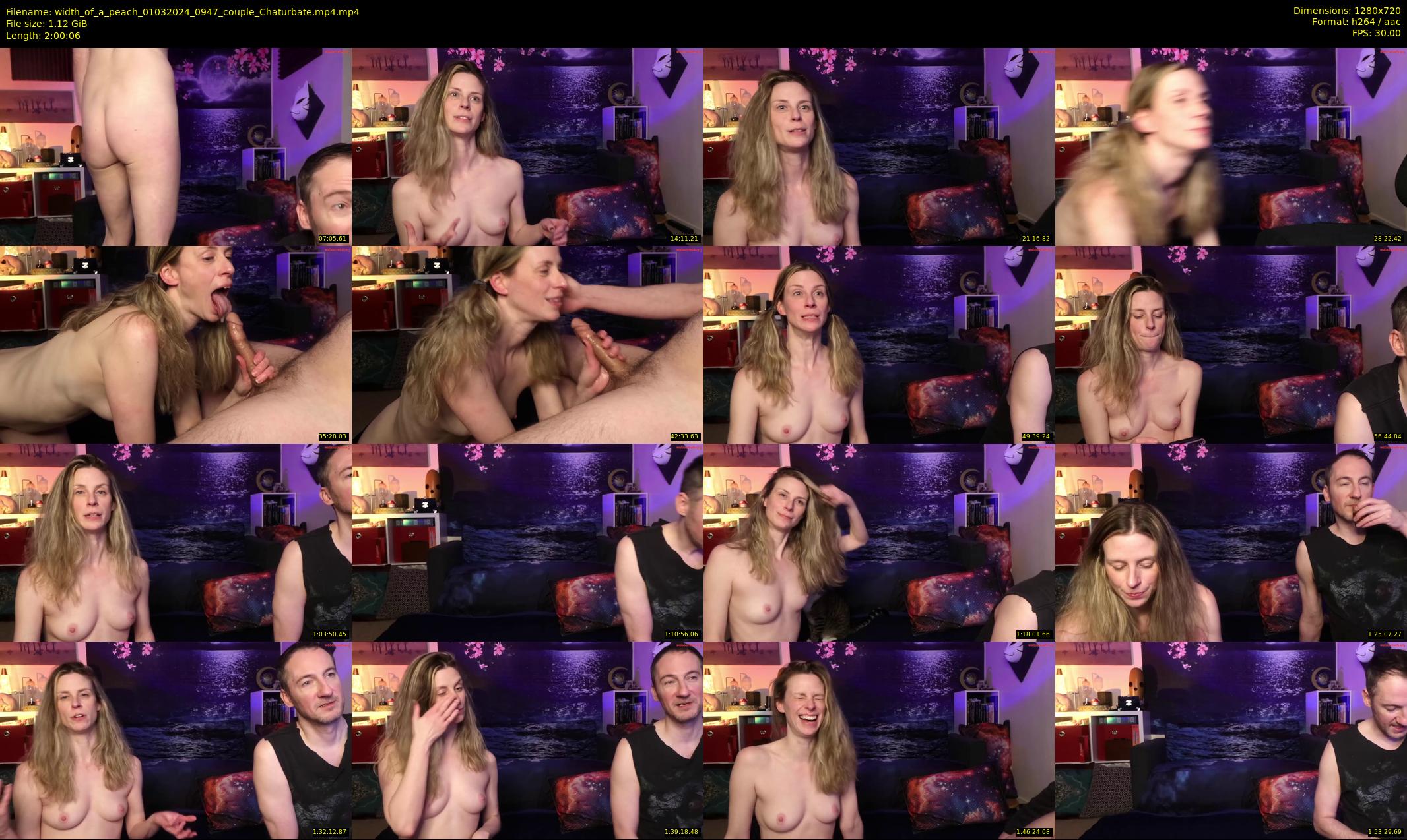width_of_a_peach — 121 minute Chaturbate couple cam show recording, 720p, Mar 1, 2024