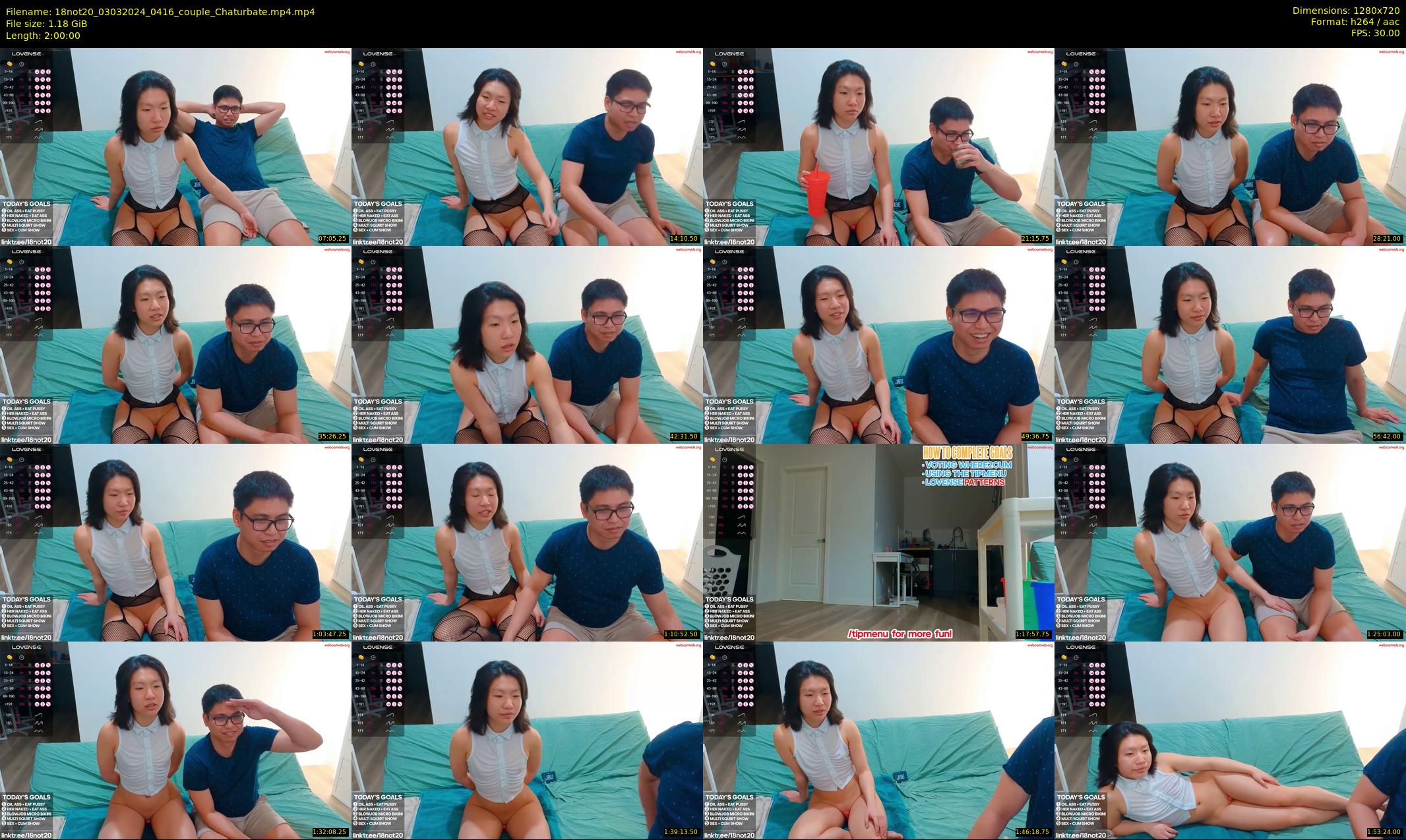 18not20 — 120 minute Chaturbate couple cam show recording, 720p, Mar 3, 2024