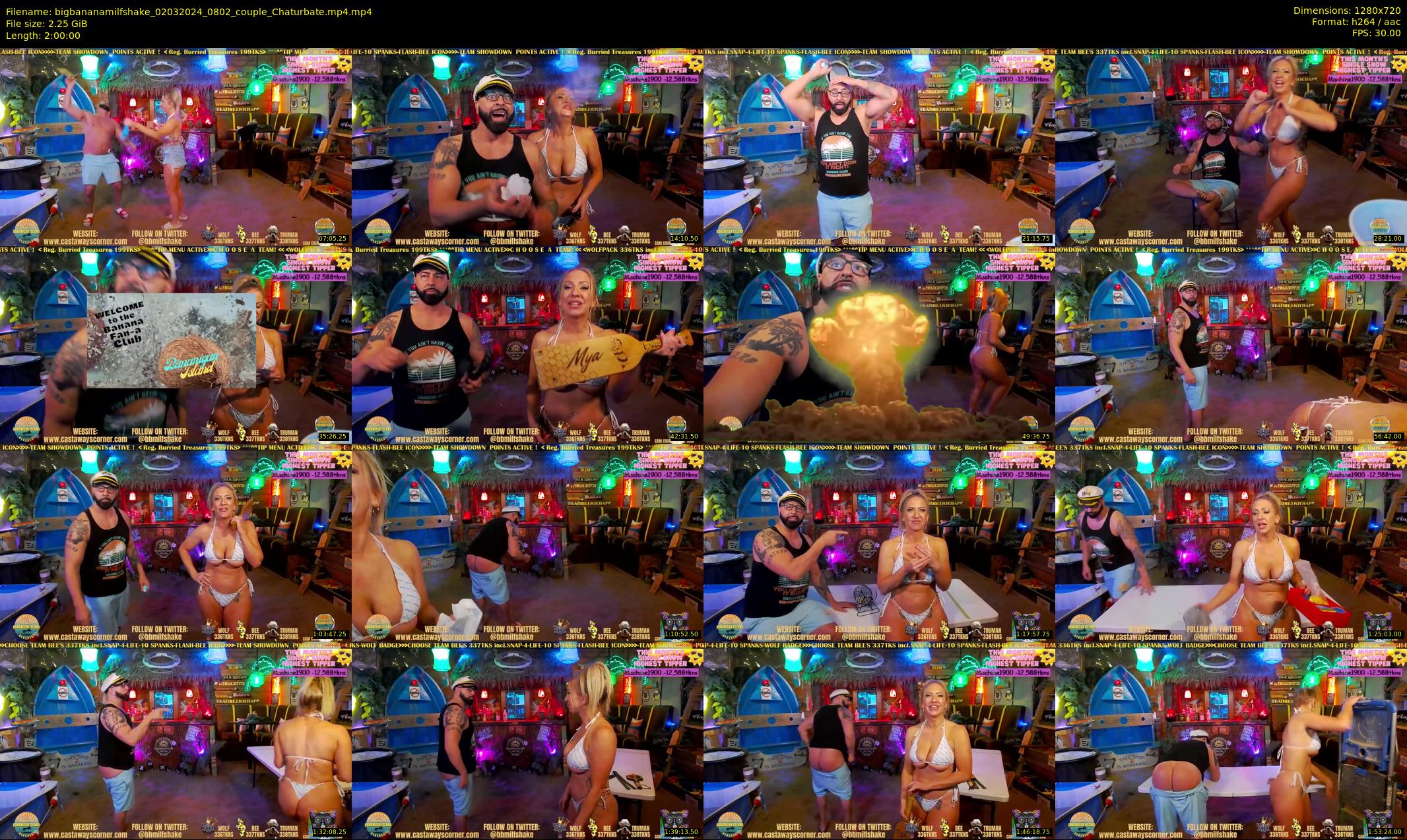 bigbananamilfshake — 120 minute Chaturbate couple cam show recording, 720p, Mar 2, 2024