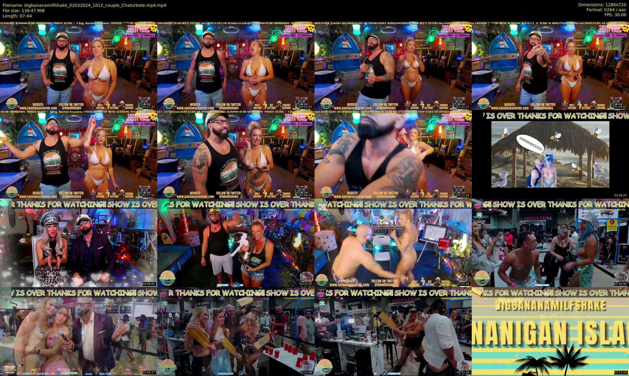 bigbananamilfshake — 8 minute Chaturbate couple cam show recording, 720p, Mar 2, 2024